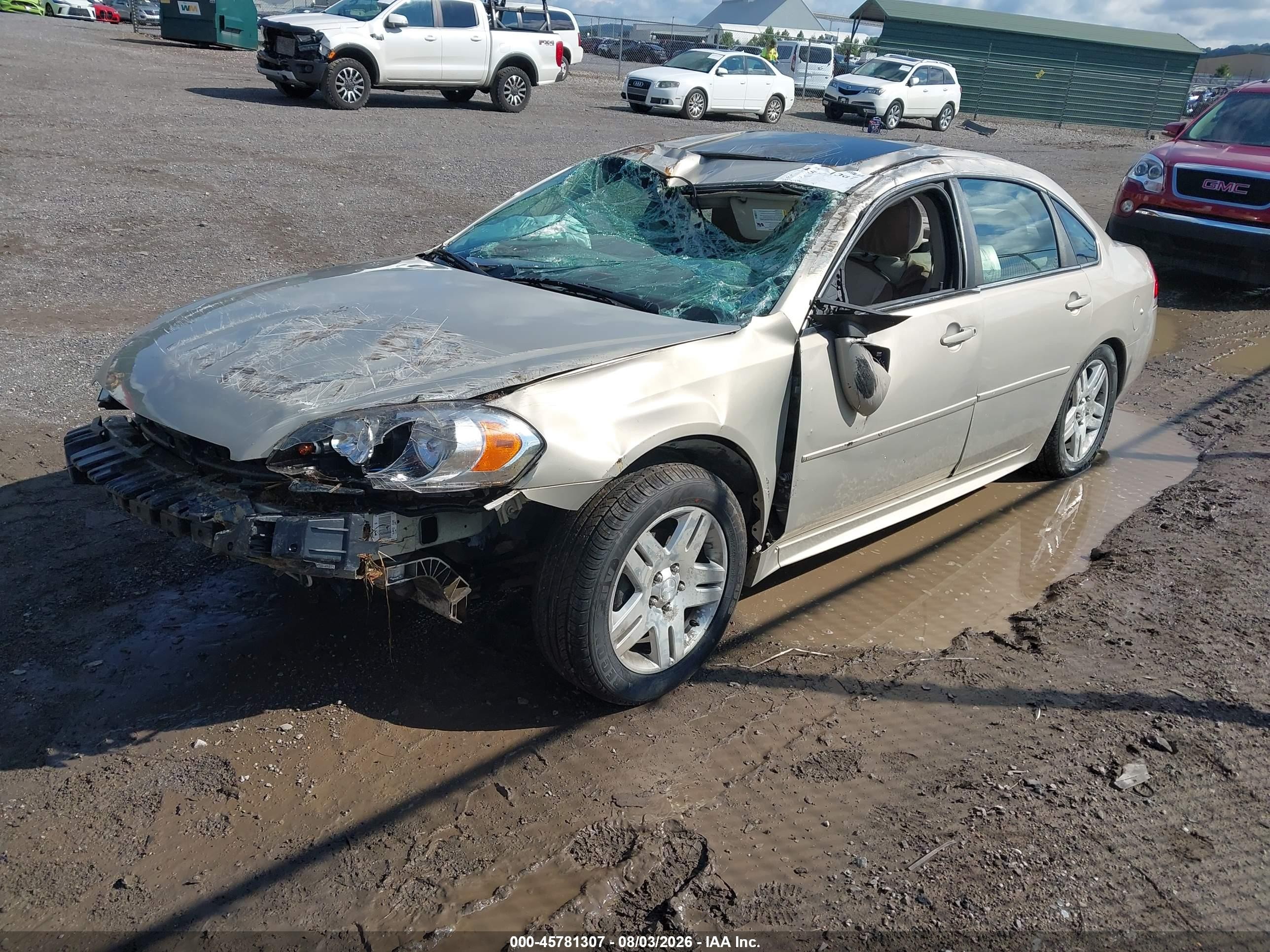 2012 Chevrolet Impala Lt Beige vin: 2G1WG5E35C1266217