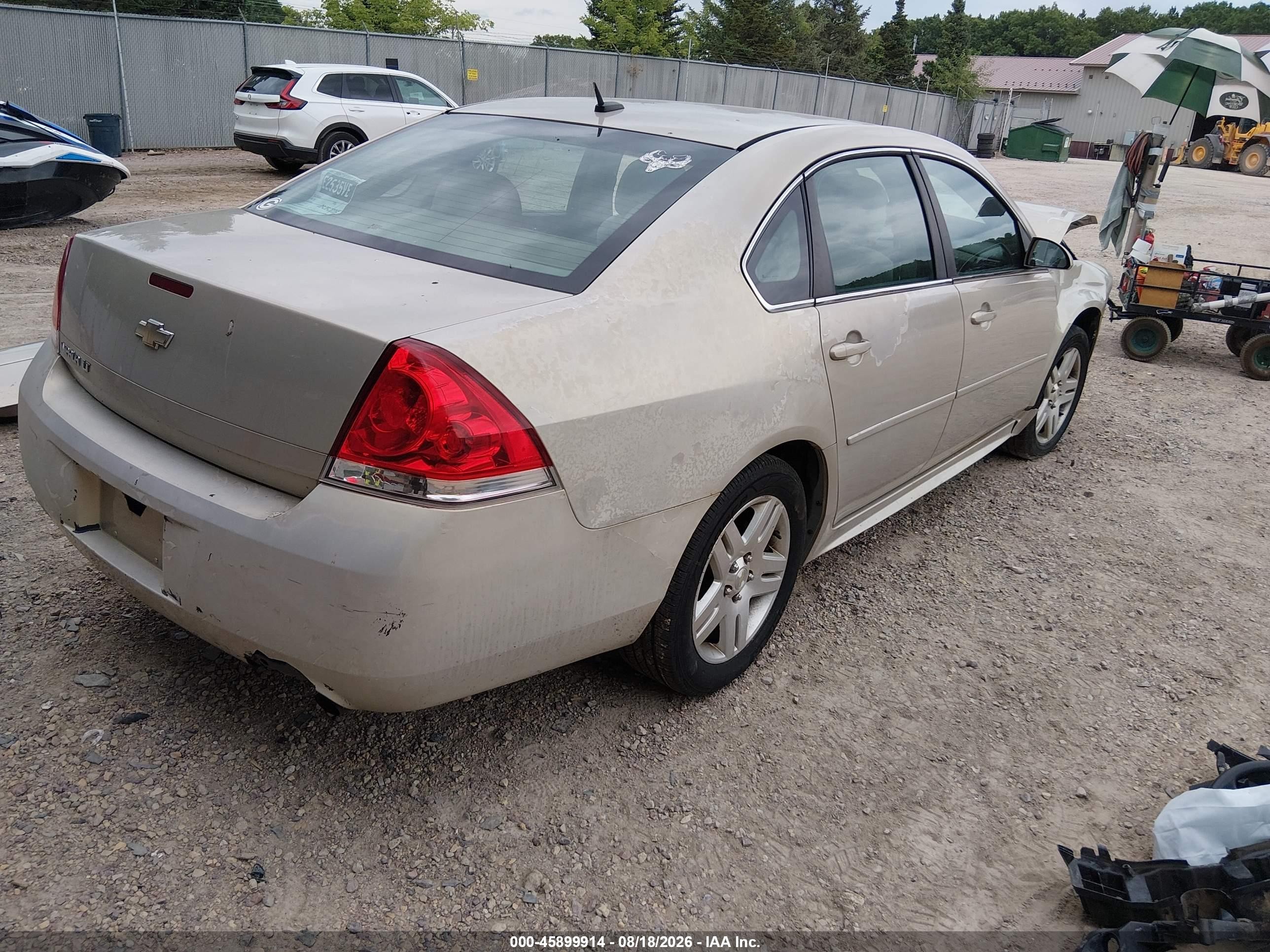 2012 Chevrolet Impala Lt Champagne vin: 2G1WG5E35C1322835