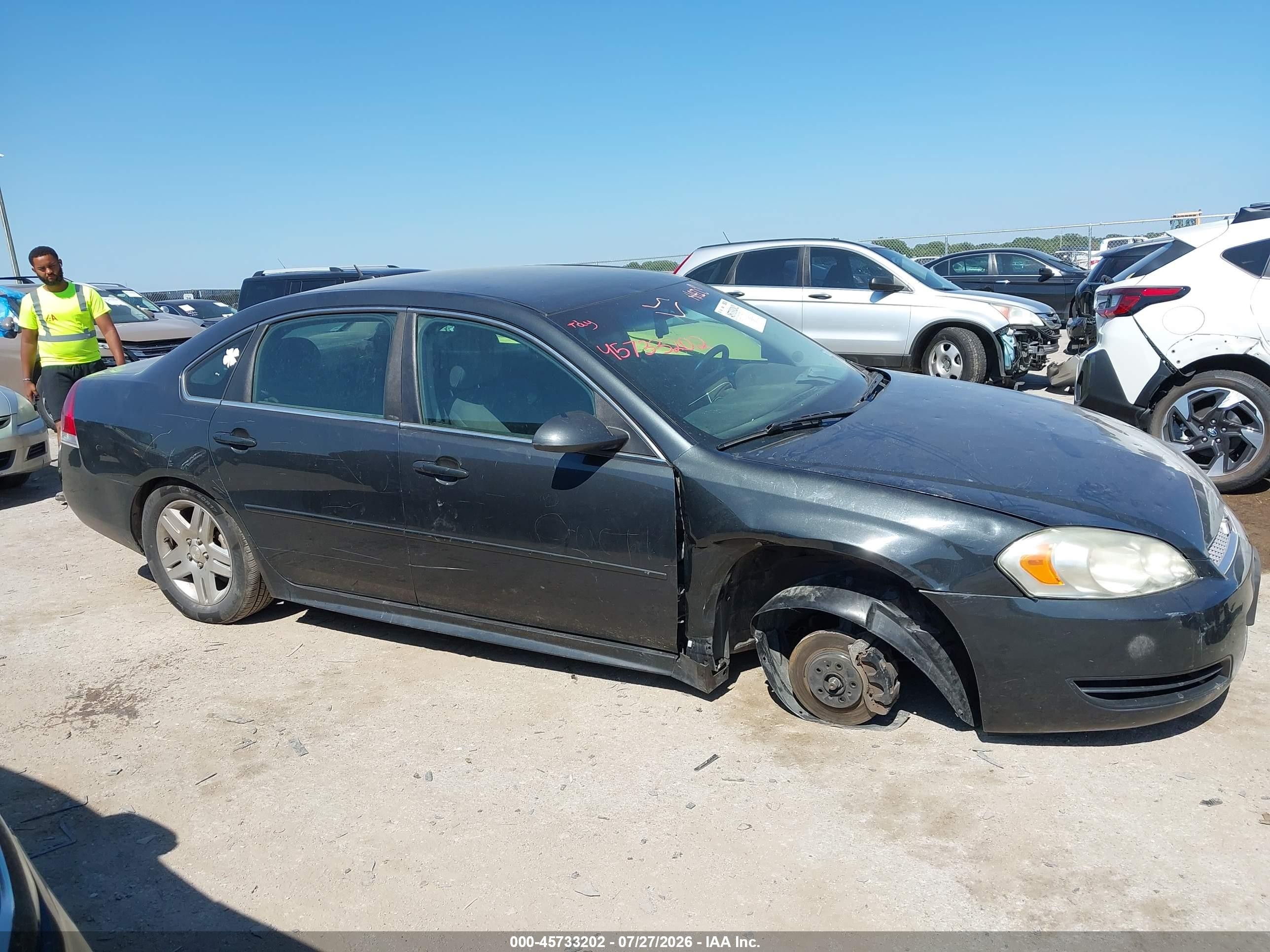 2012 Chevrolet Impala Lt Gray vin: 2G1WG5E35C1335214