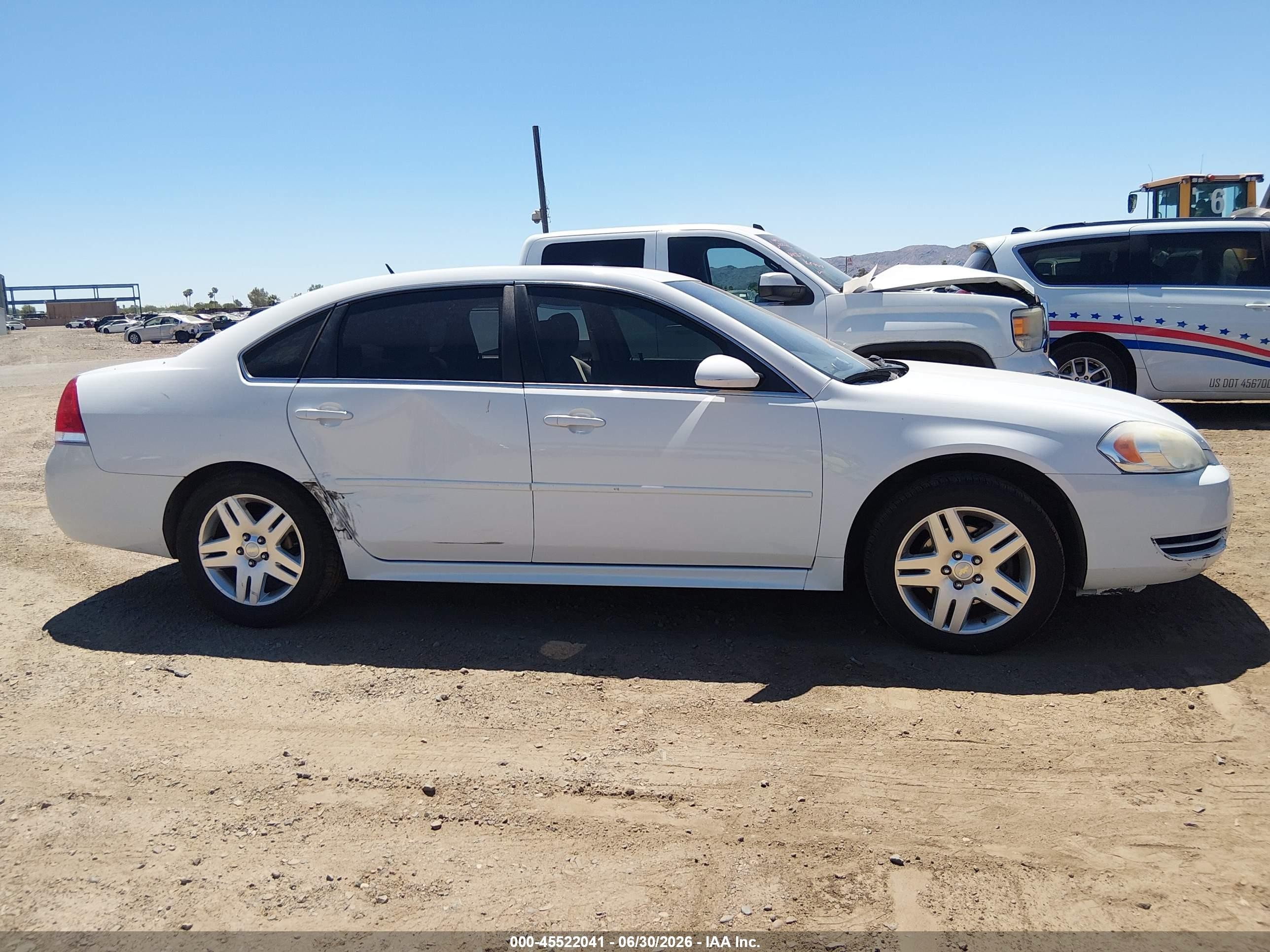 2013 Chevrolet Impala Lt White vin: 2G1WG5E35D1124838