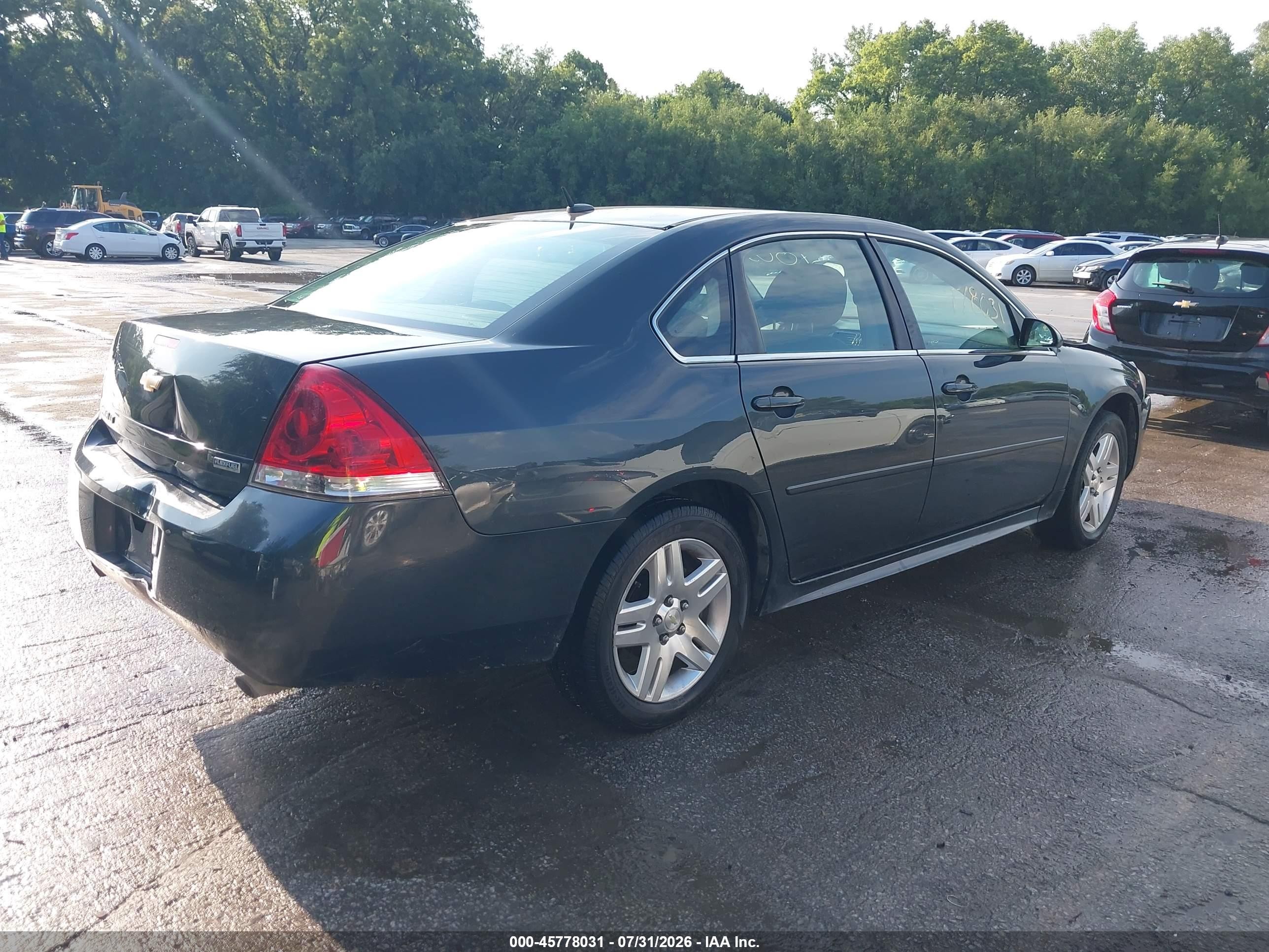 2013 Chevrolet Impala Lt Blue vin: 2G1WG5E35D1130560
