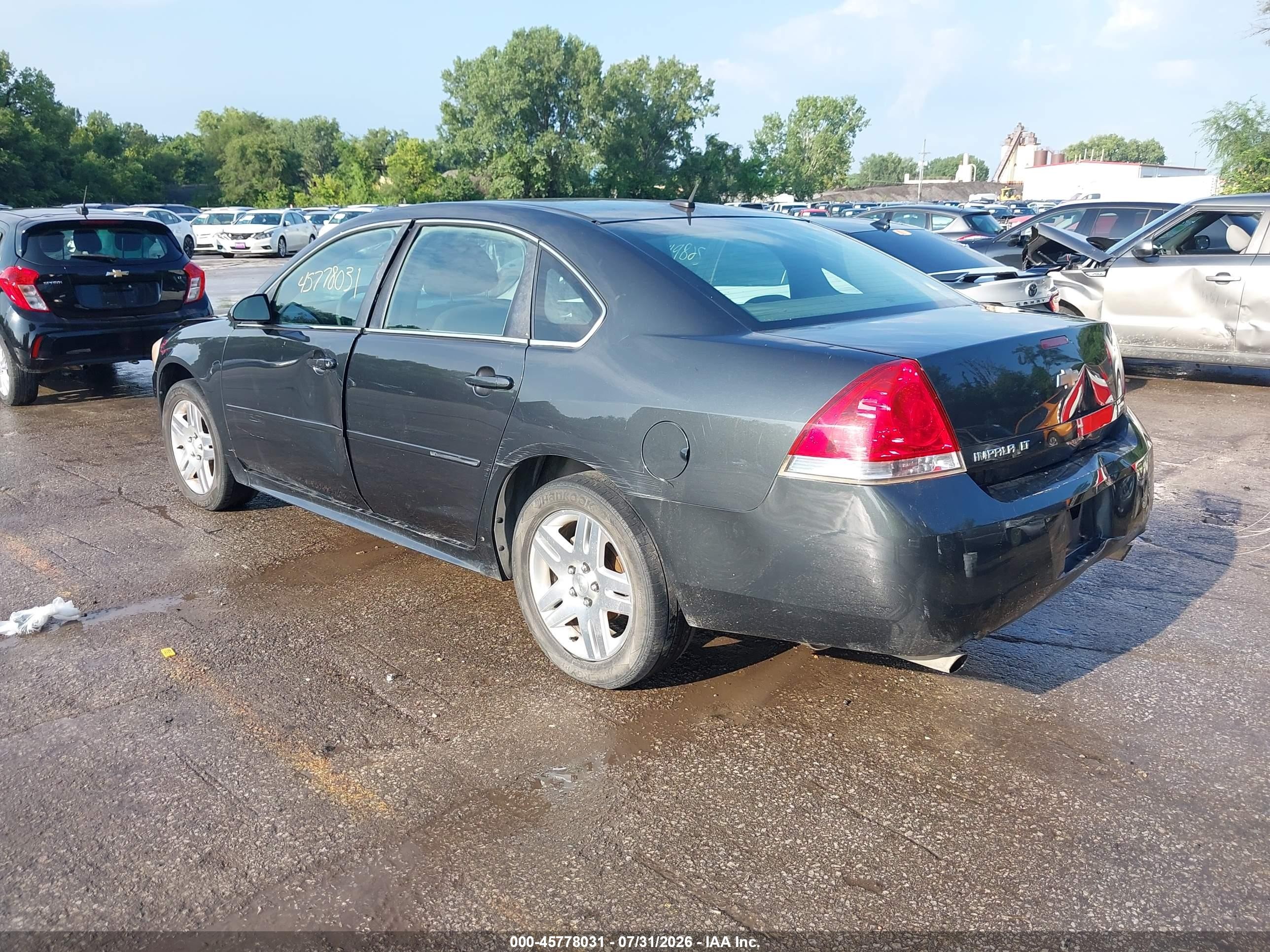 2013 Chevrolet Impala Lt Blue vin: 2G1WG5E35D1130560