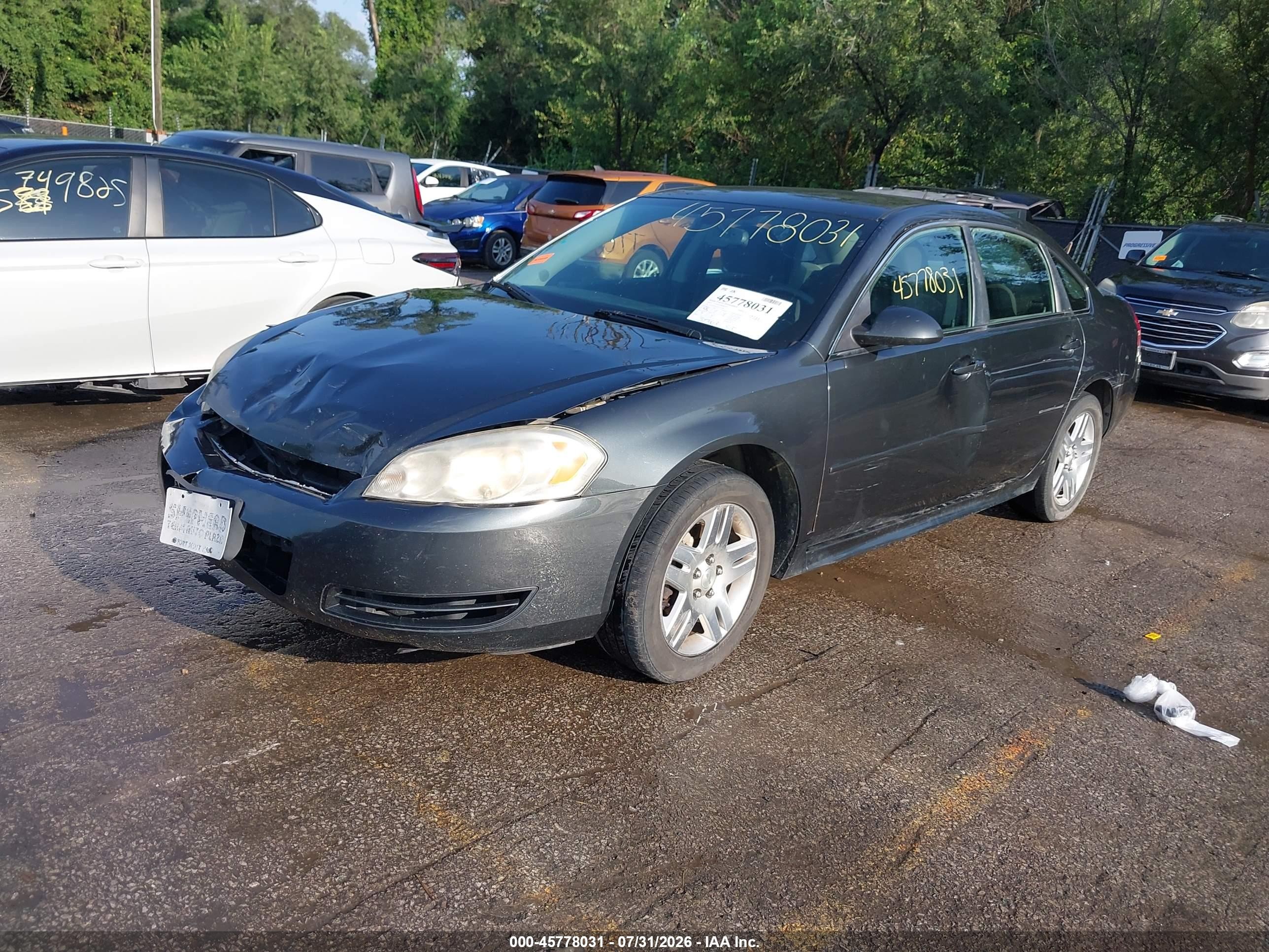 2013 Chevrolet Impala Lt Blue vin: 2G1WG5E35D1130560