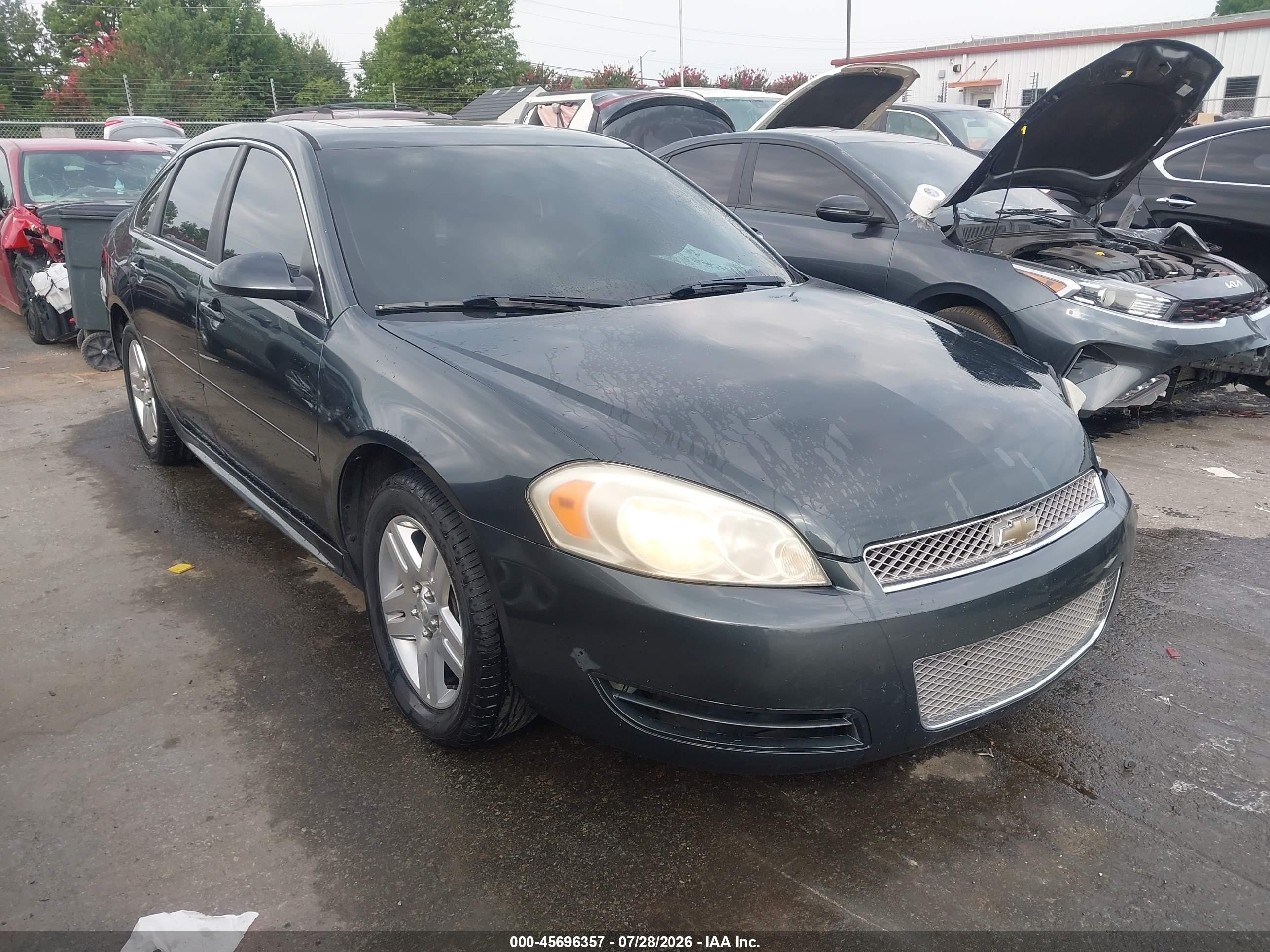 2013 Chevrolet Impala Lt Gray vin: 2G1WG5E35D1209999