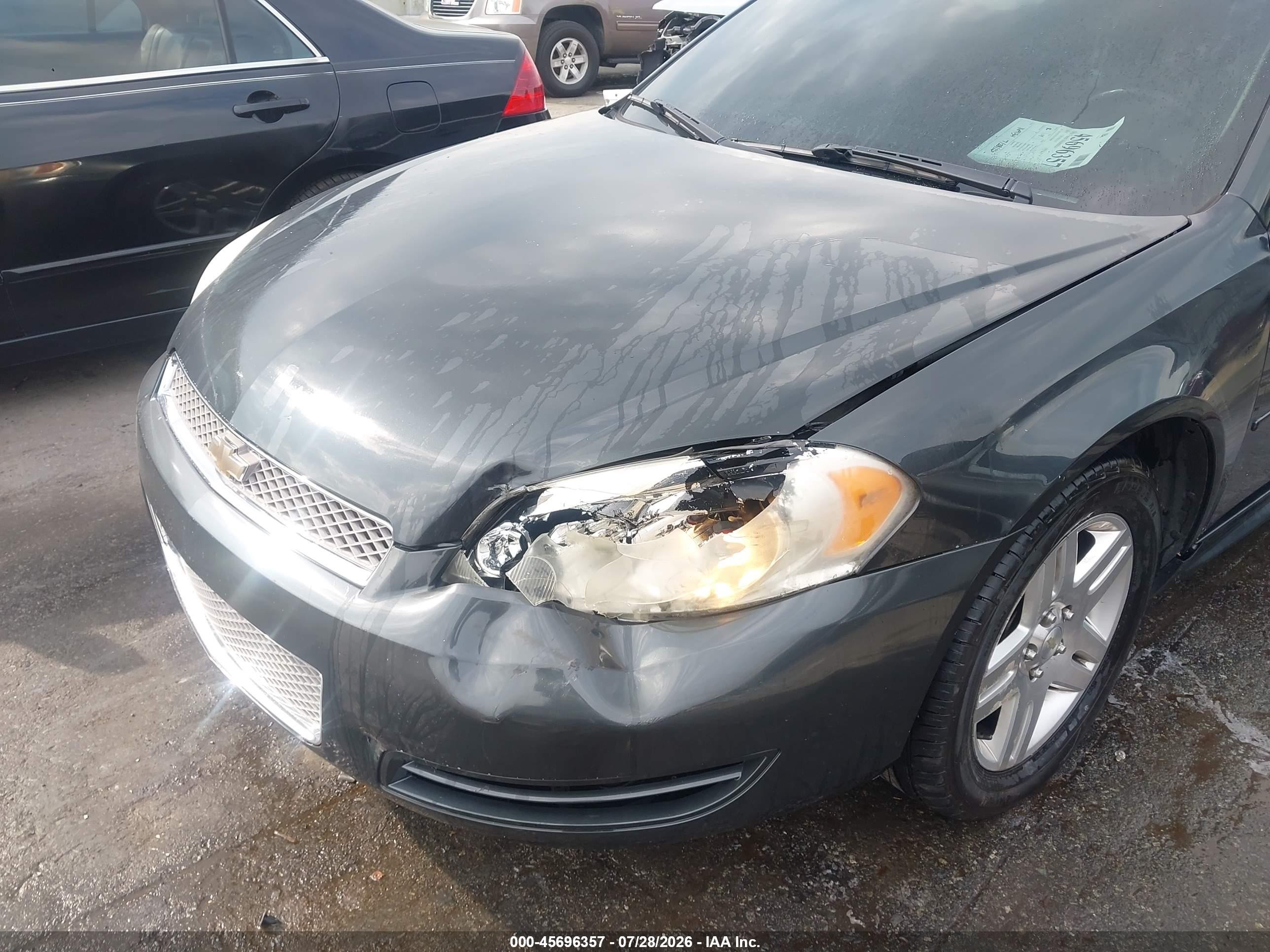2013 Chevrolet Impala Lt Gray vin: 2G1WG5E35D1209999