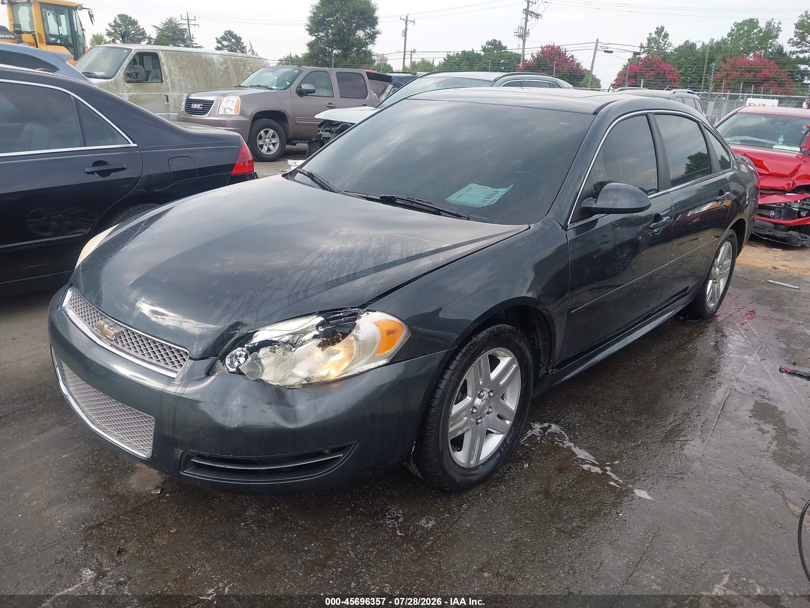 2013 Chevrolet Impala Lt Gray vin: 2G1WG5E35D1209999