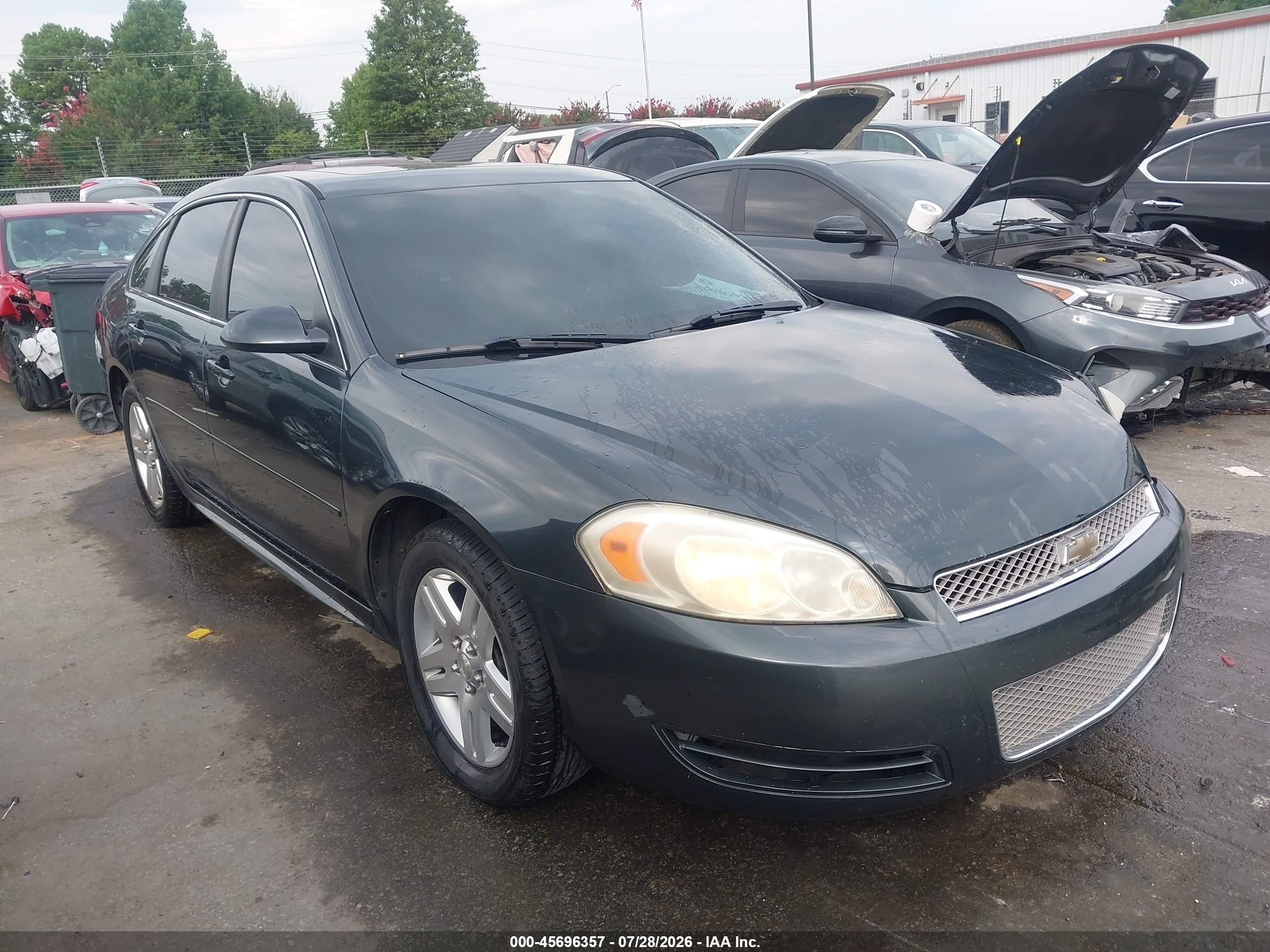 2013 Chevrolet Impala Lt Gray vin: 2G1WG5E35D1209999