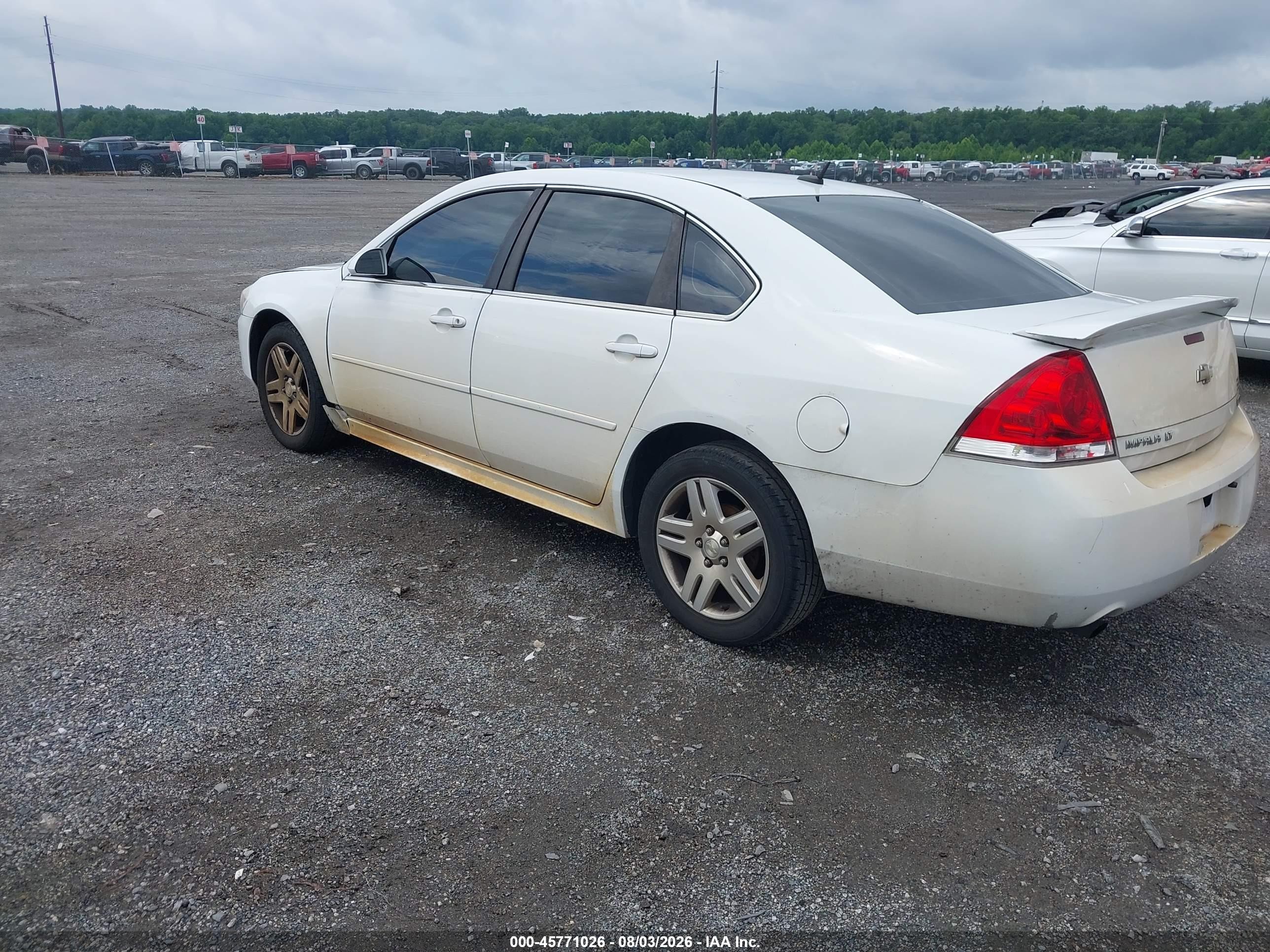 2012 Chevrolet Impala Lt White vin: 2G1WG5E36C1158124