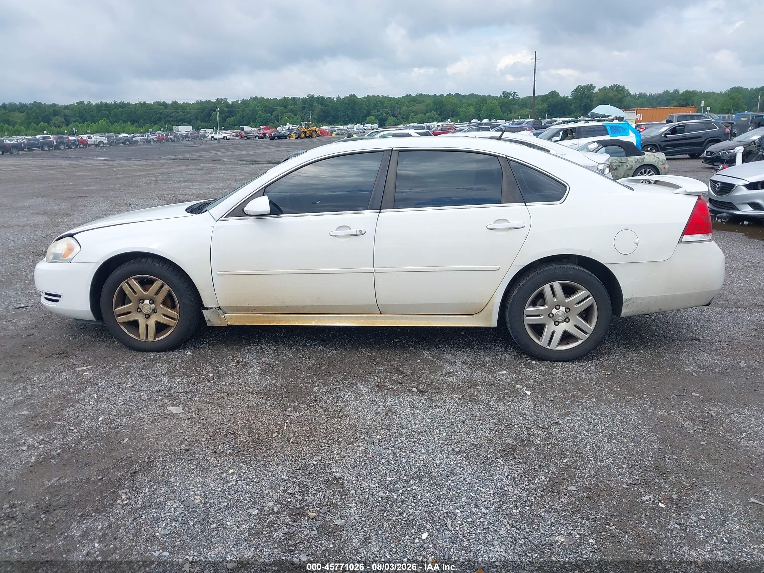 2012 Chevrolet Impala Lt White vin: 2G1WG5E36C1158124