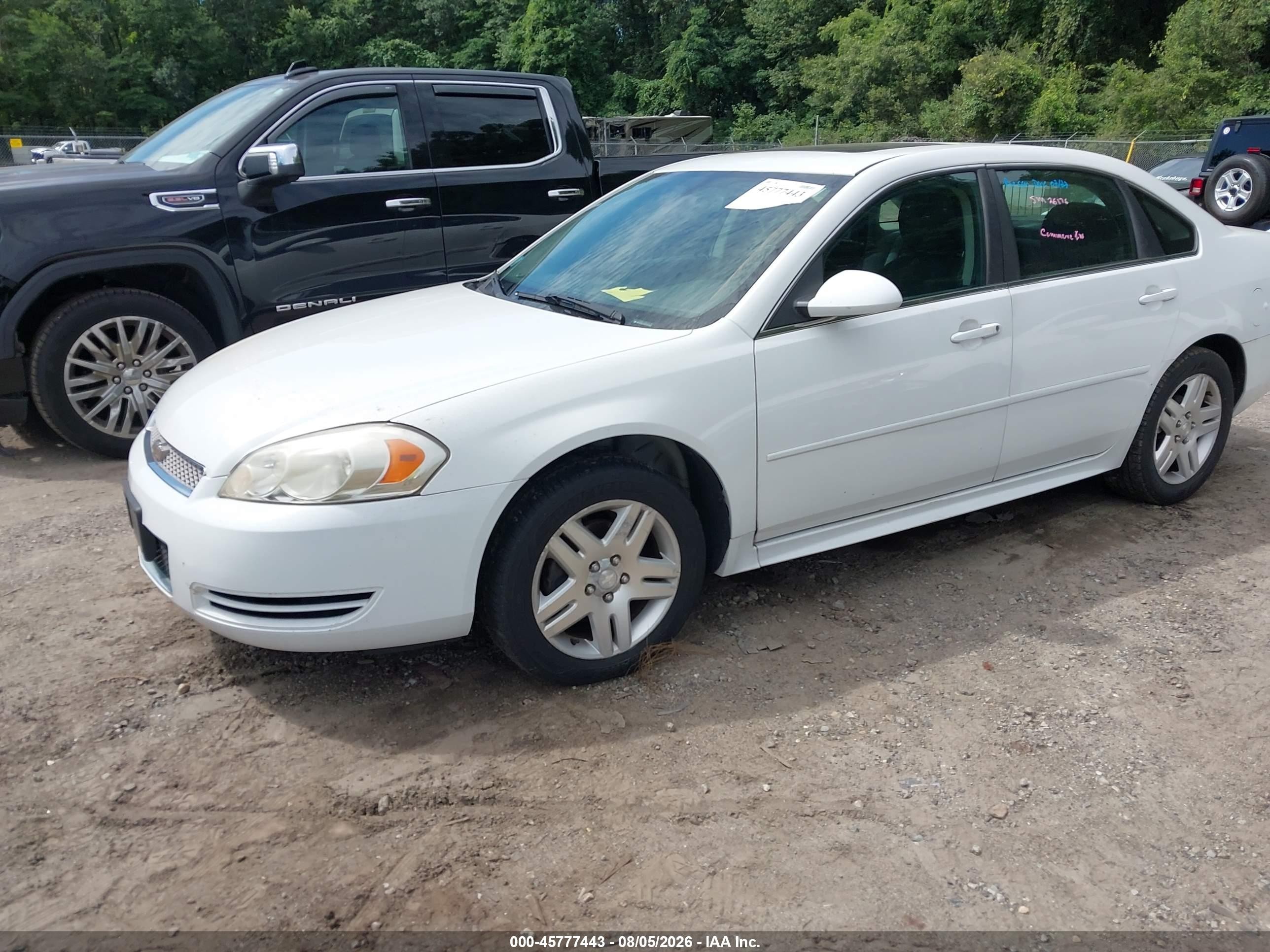 2012 Chevrolet Impala Lt White vin: 2G1WG5E36C1222842