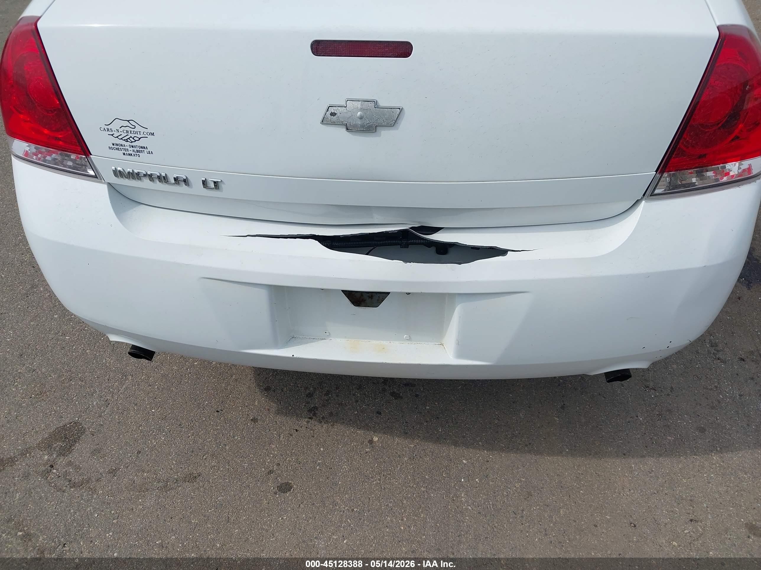 2012 Chevrolet Impala Lt White vin: 2G1WG5E36C1296360