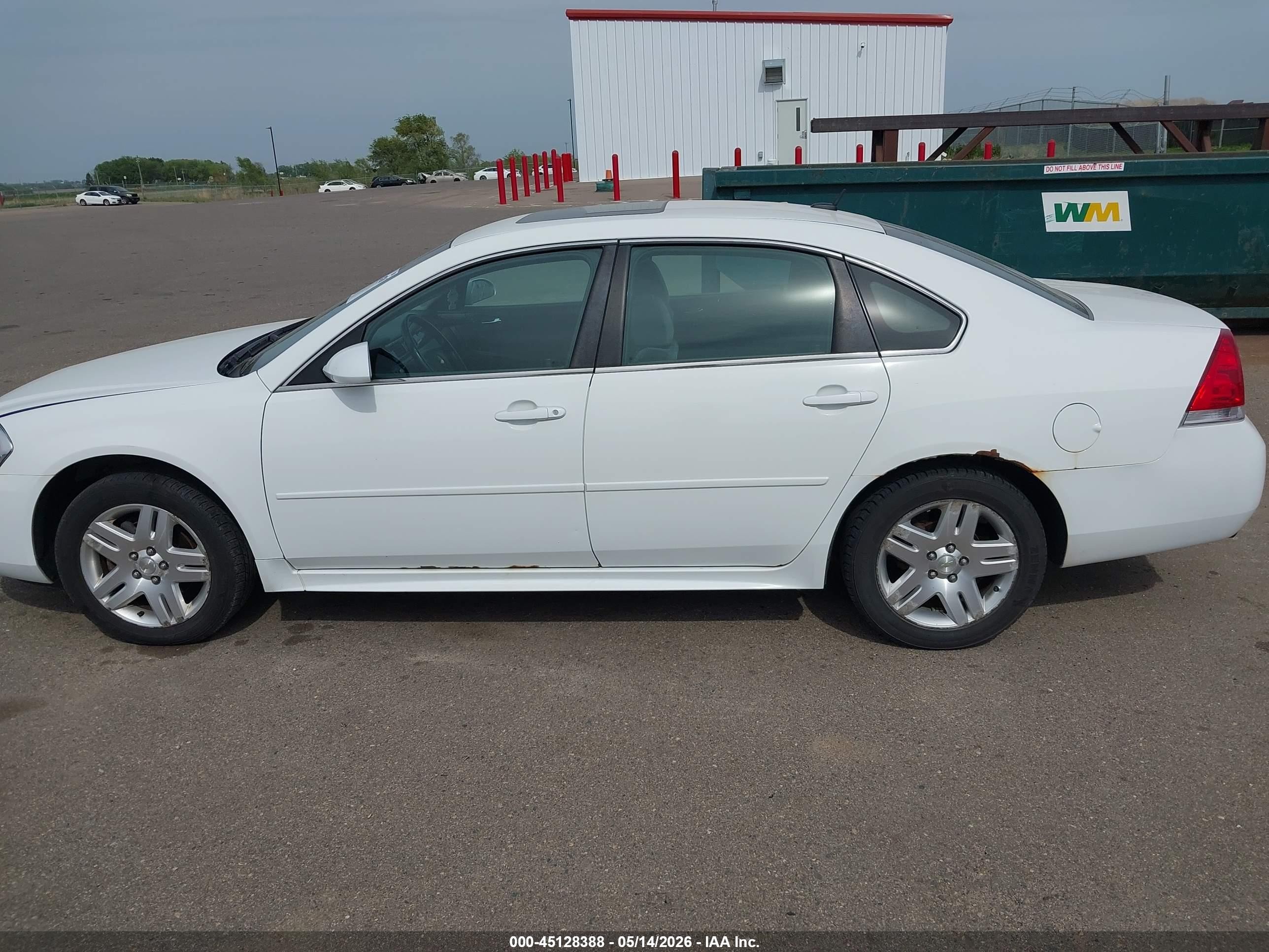 2012 Chevrolet Impala Lt White vin: 2G1WG5E36C1296360