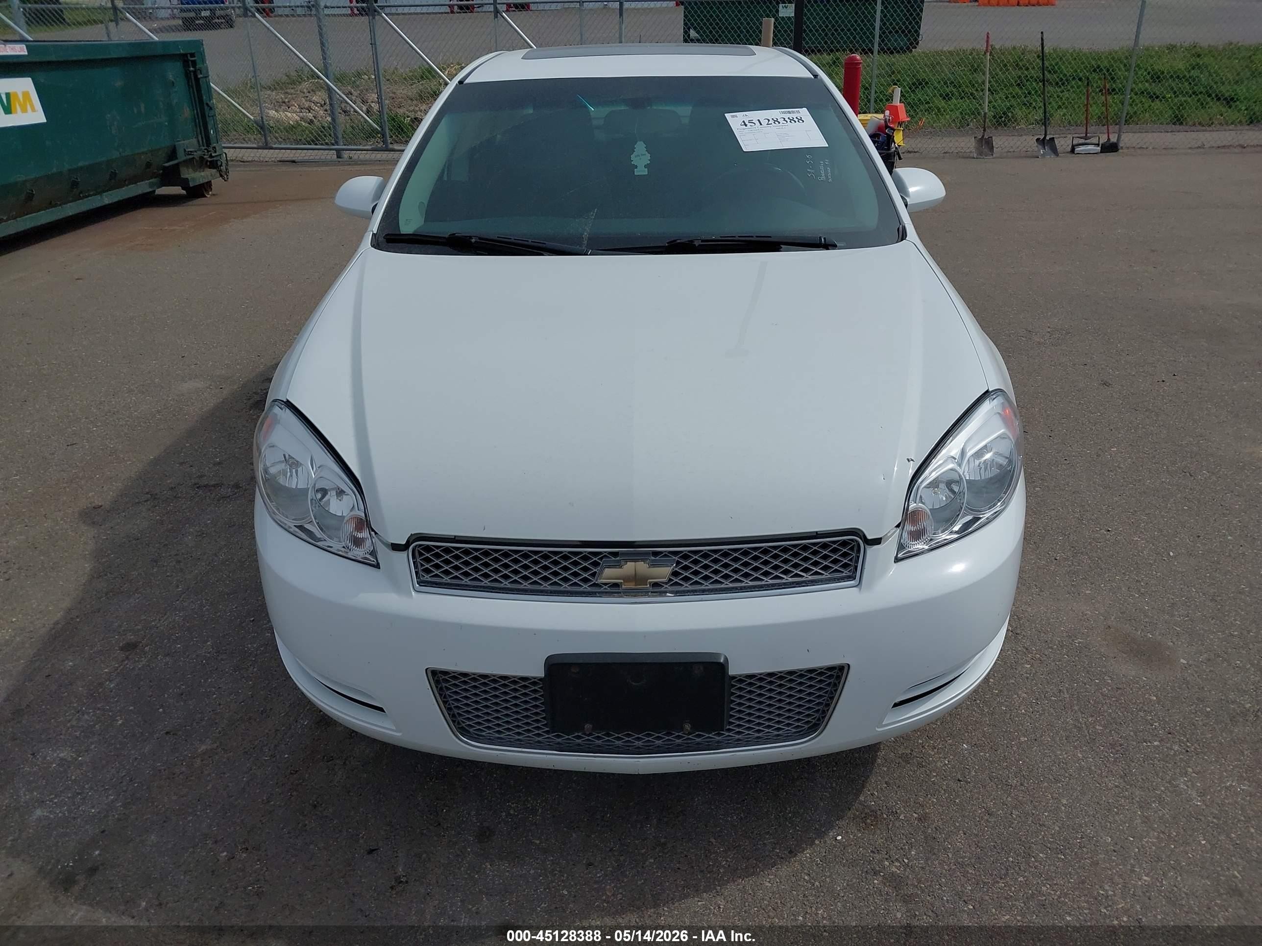 2012 Chevrolet Impala Lt White vin: 2G1WG5E36C1296360