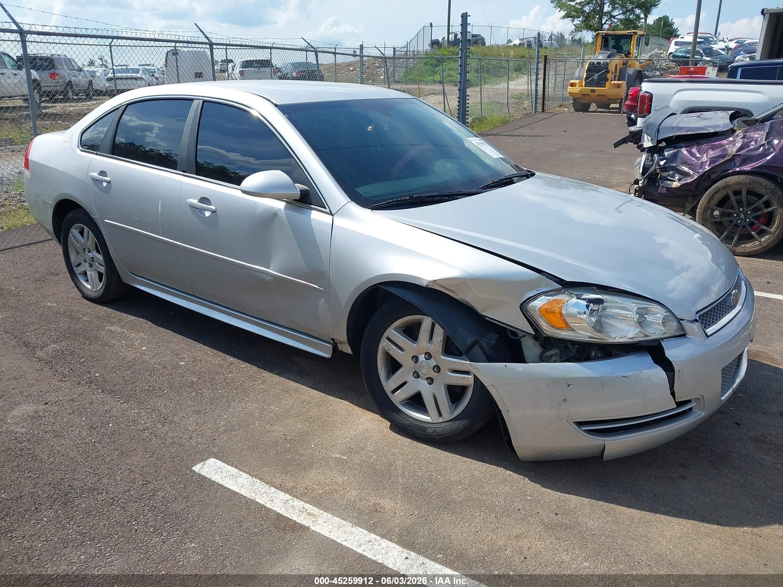 2012 Chevrolet Impala Lt Silver vin: 2G1WG5E36C1312296