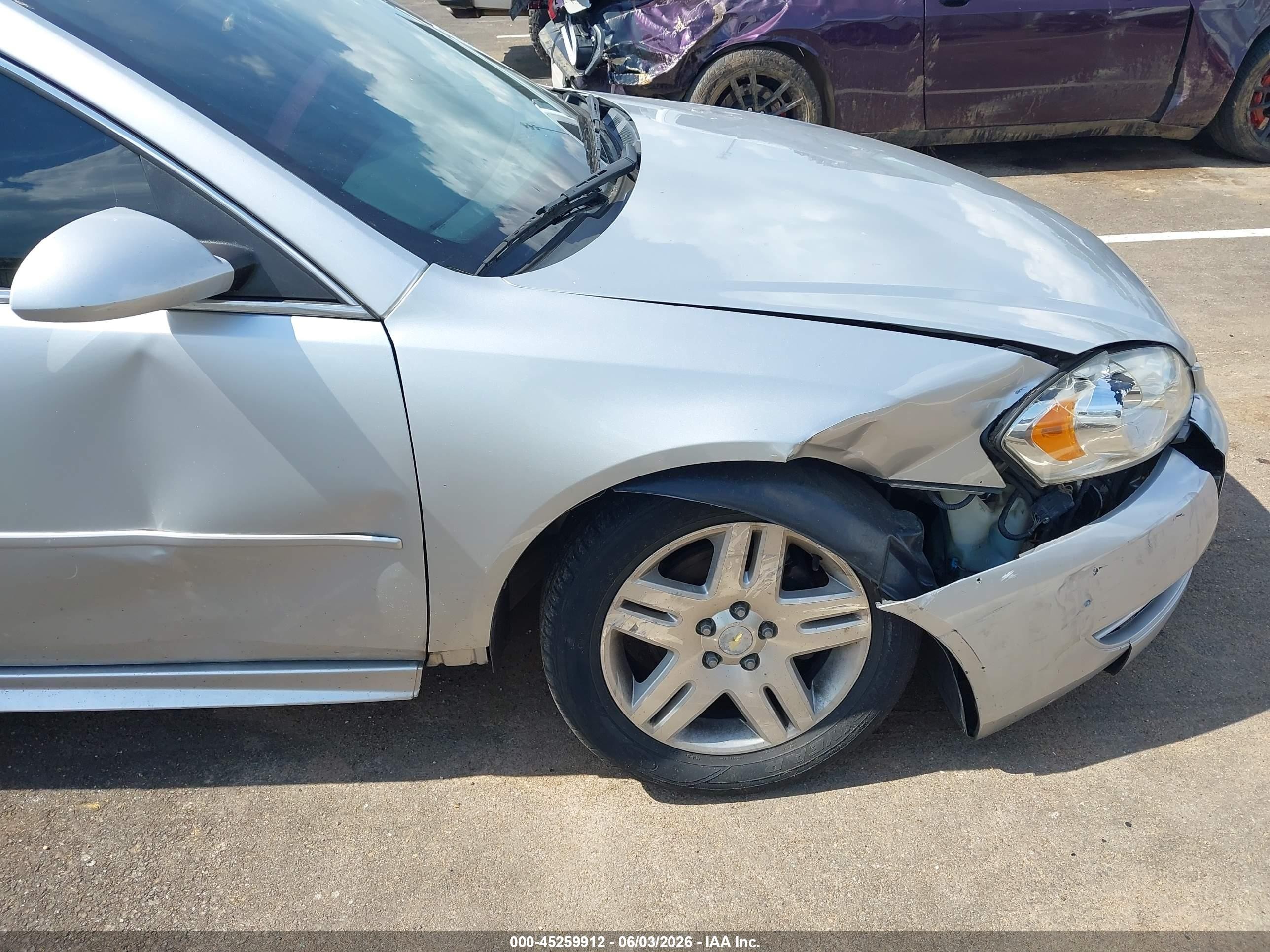 2012 Chevrolet Impala Lt Серебряный vin: 2G1WG5E36C1312296