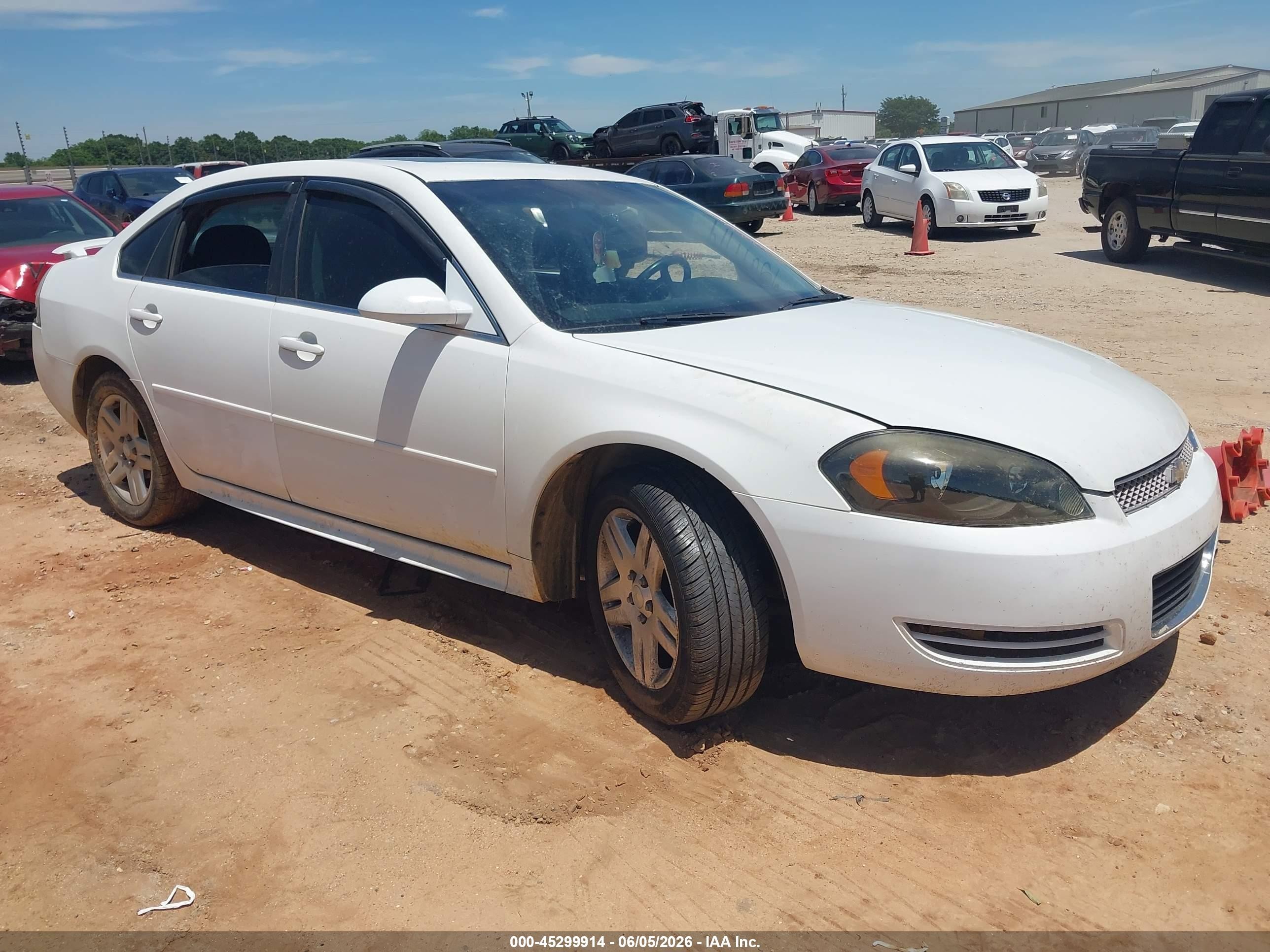 2013 Chevrolet Impala Lt White vin: 2G1WG5E36D1156942