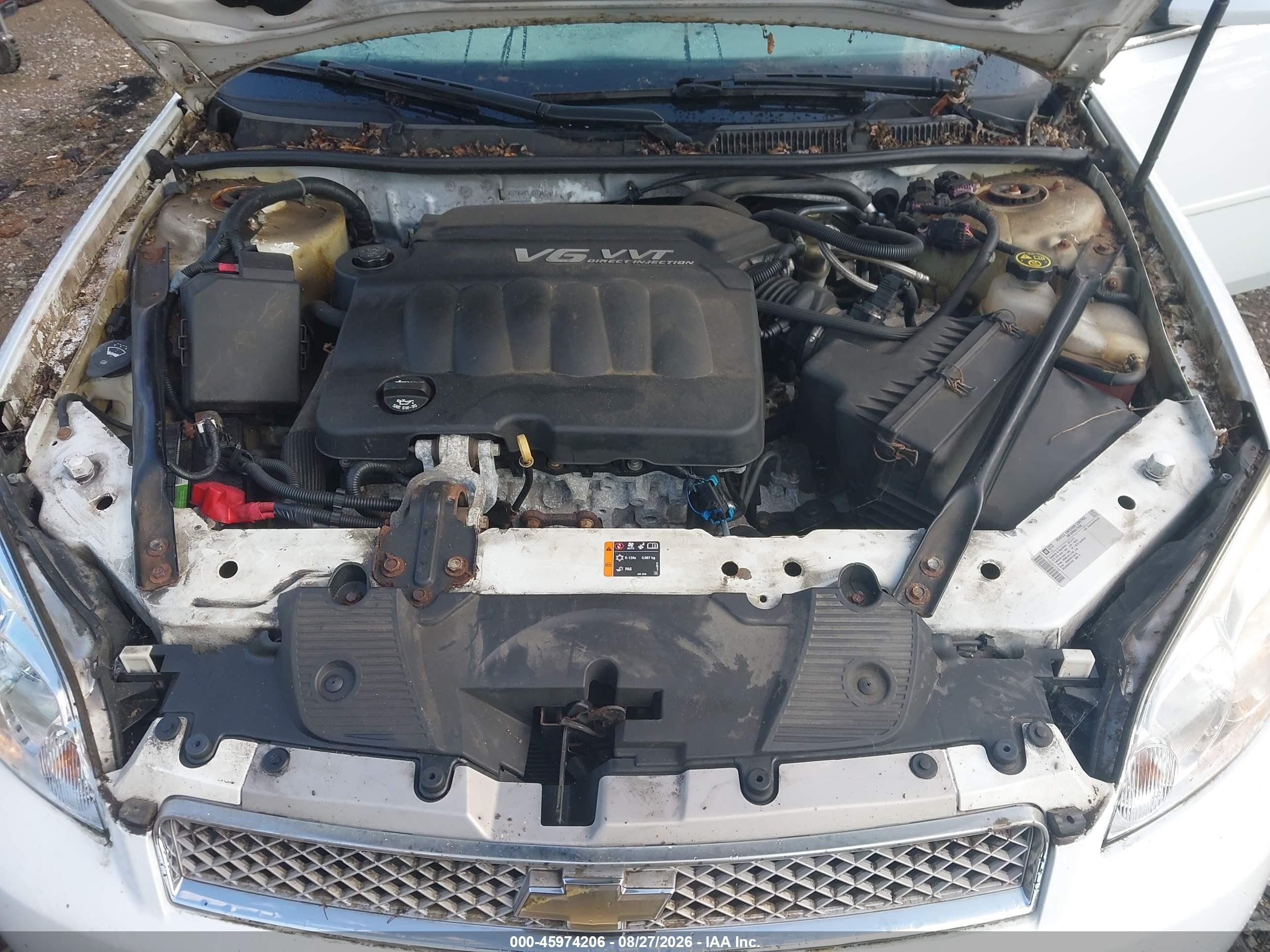 2013 Chevrolet Impala Lt White vin: 2G1WG5E36D1174681