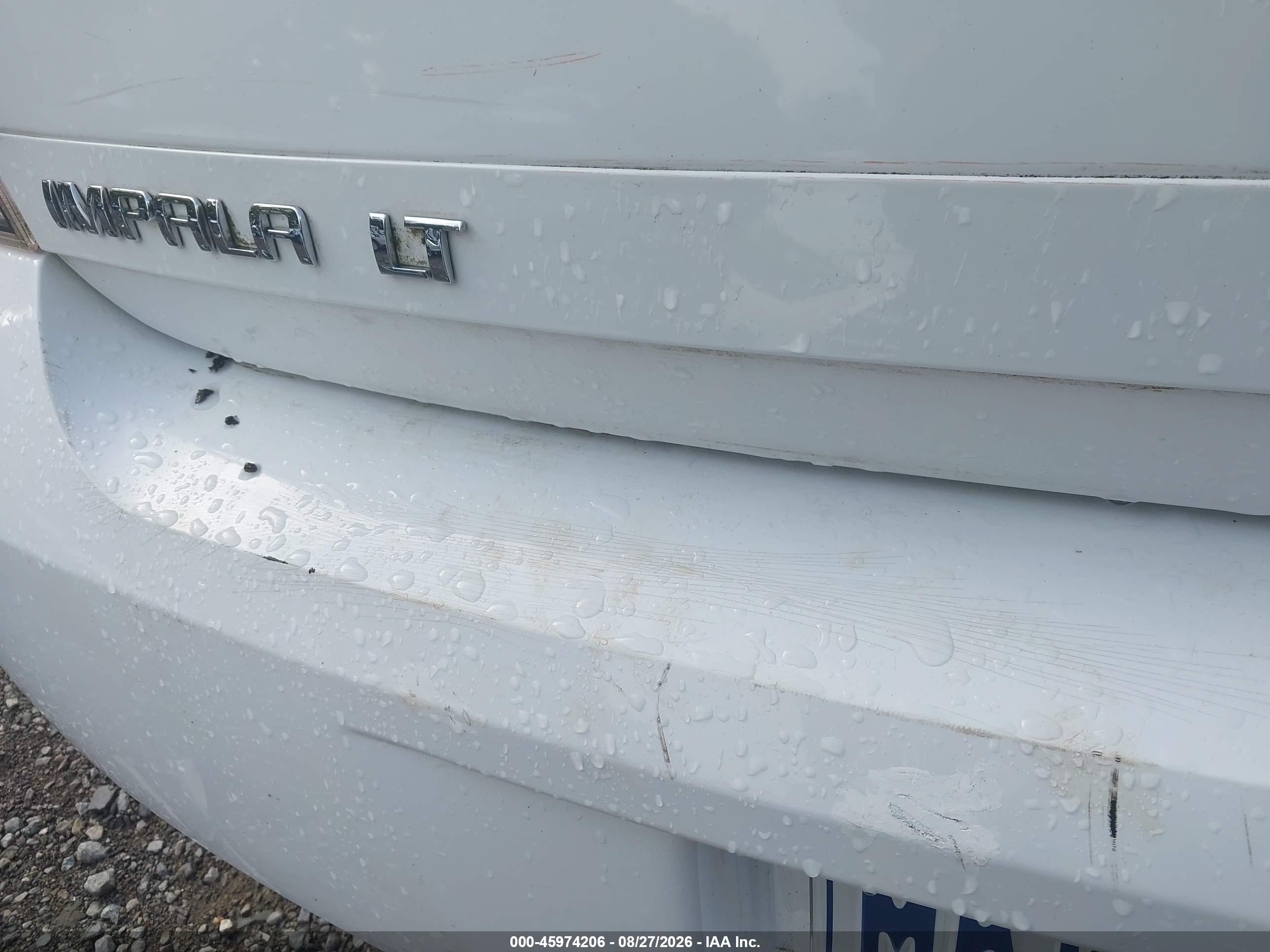 2013 Chevrolet Impala Lt White vin: 2G1WG5E36D1174681