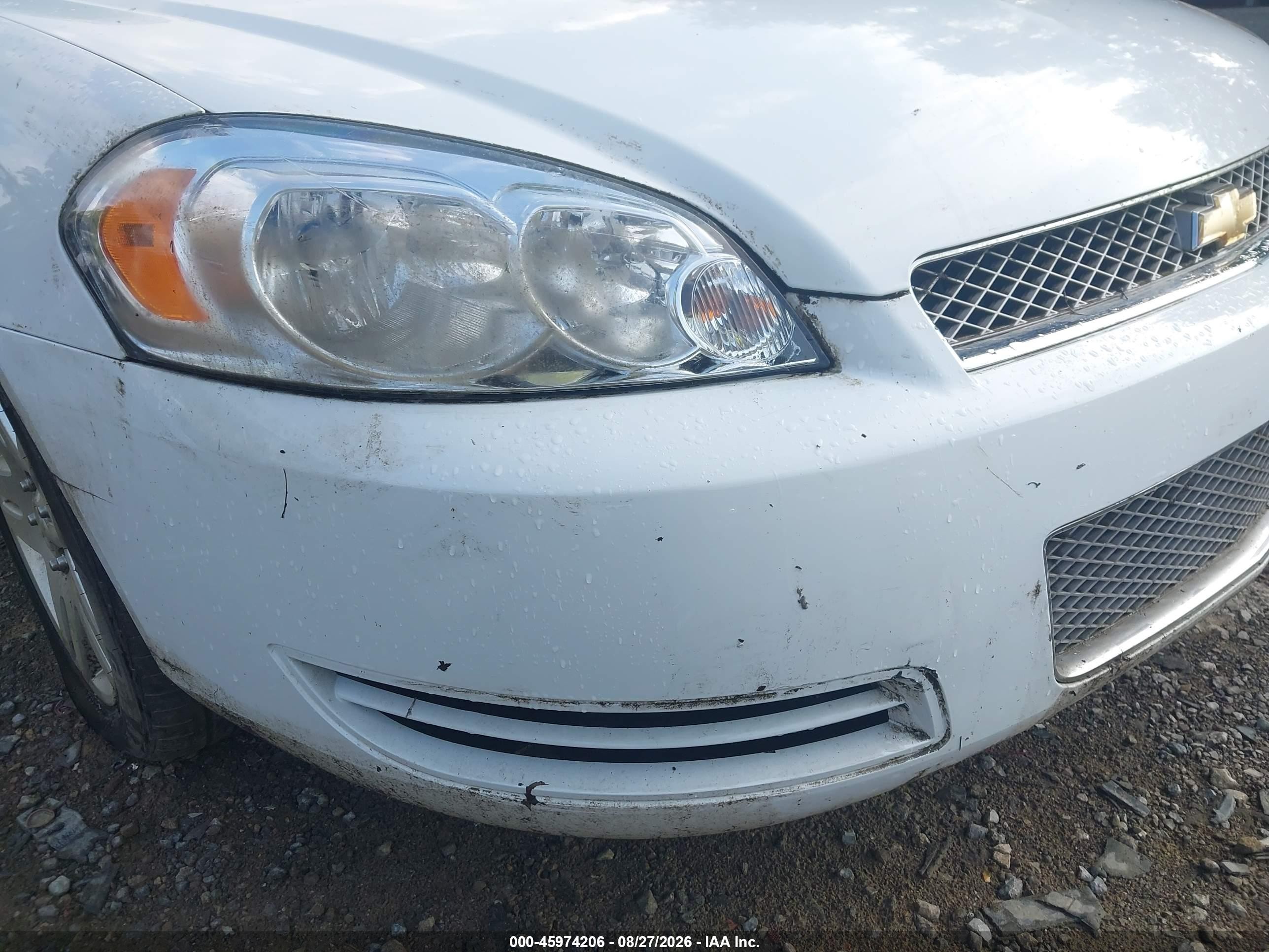 2013 Chevrolet Impala Lt White vin: 2G1WG5E36D1174681