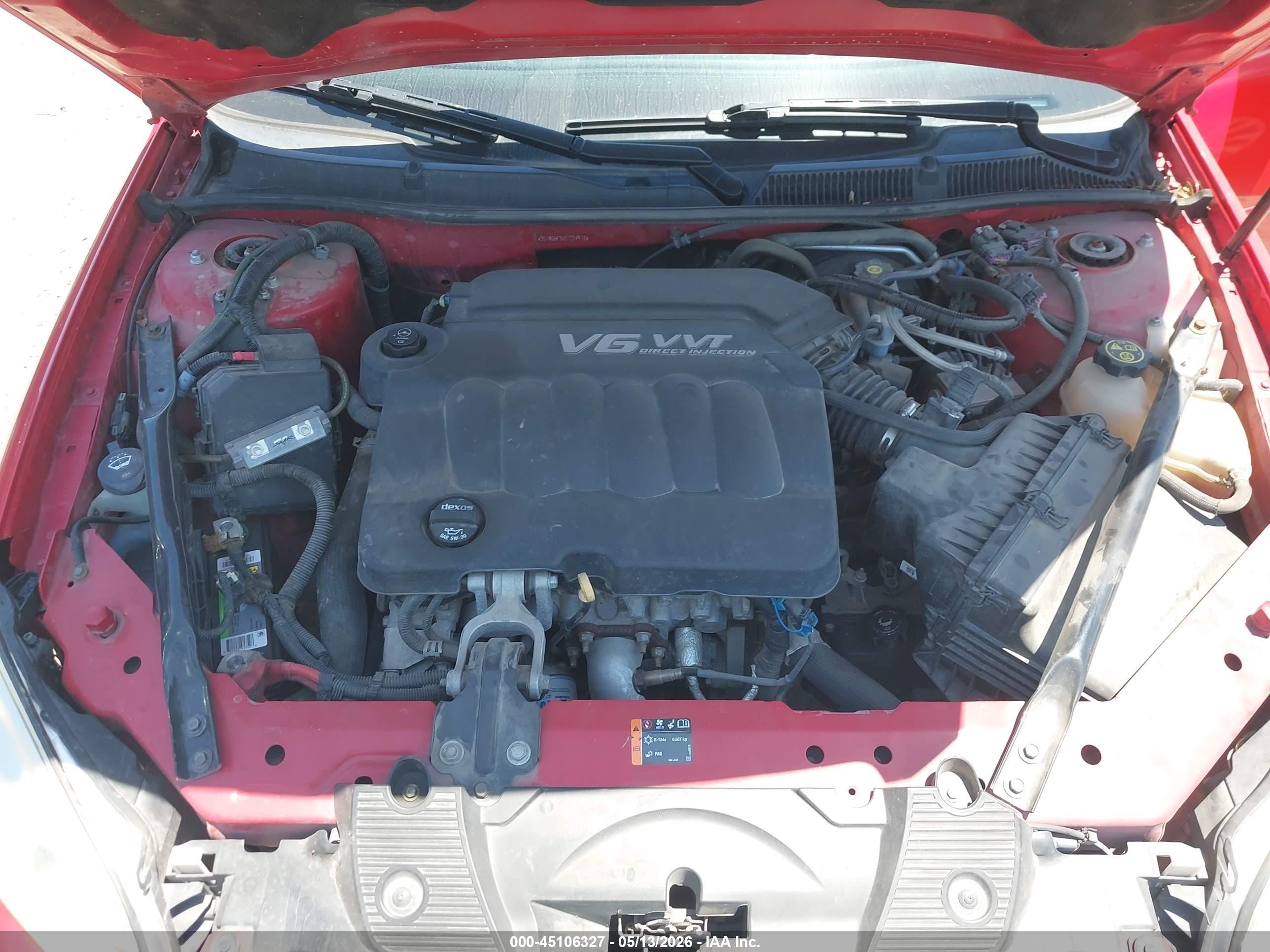 2013 Chevrolet Impala Lt Red vin: 2G1WG5E36D1224978