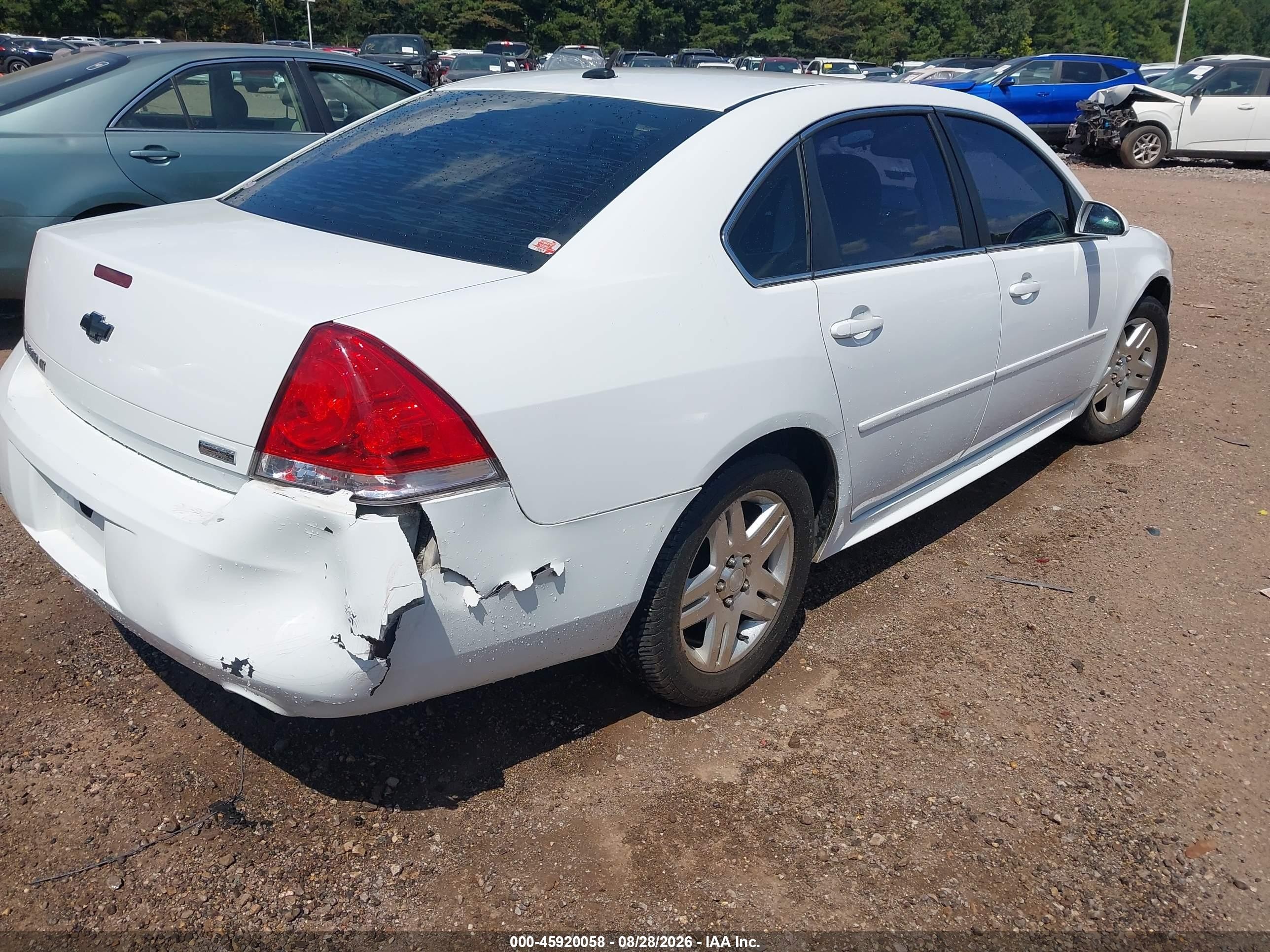 2013 Chevrolet Impala Lt Белый vin: 2G1WG5E36D1232966