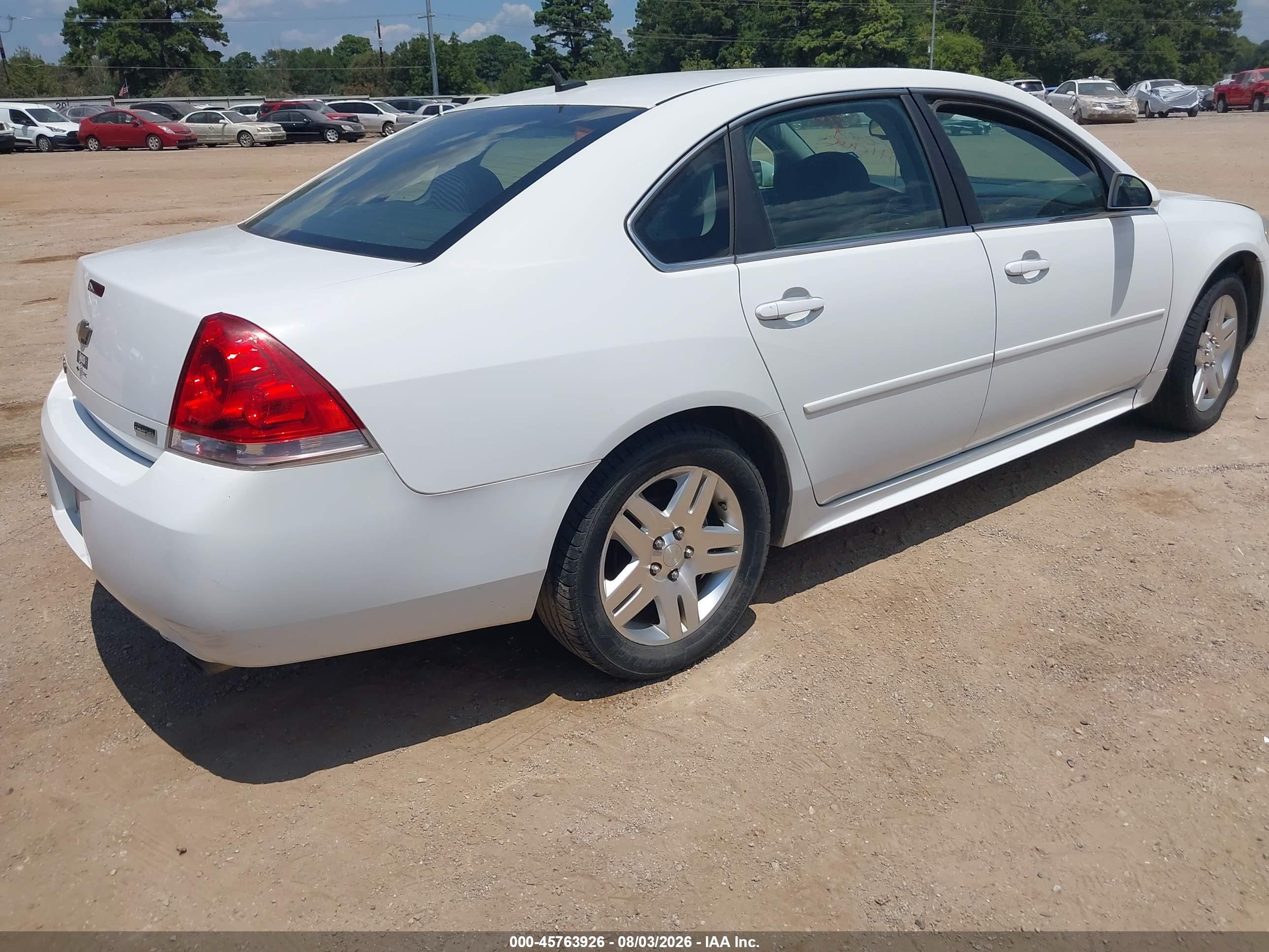 2013 Chevrolet Impala Lt White vin: 2G1WG5E36D1251114
