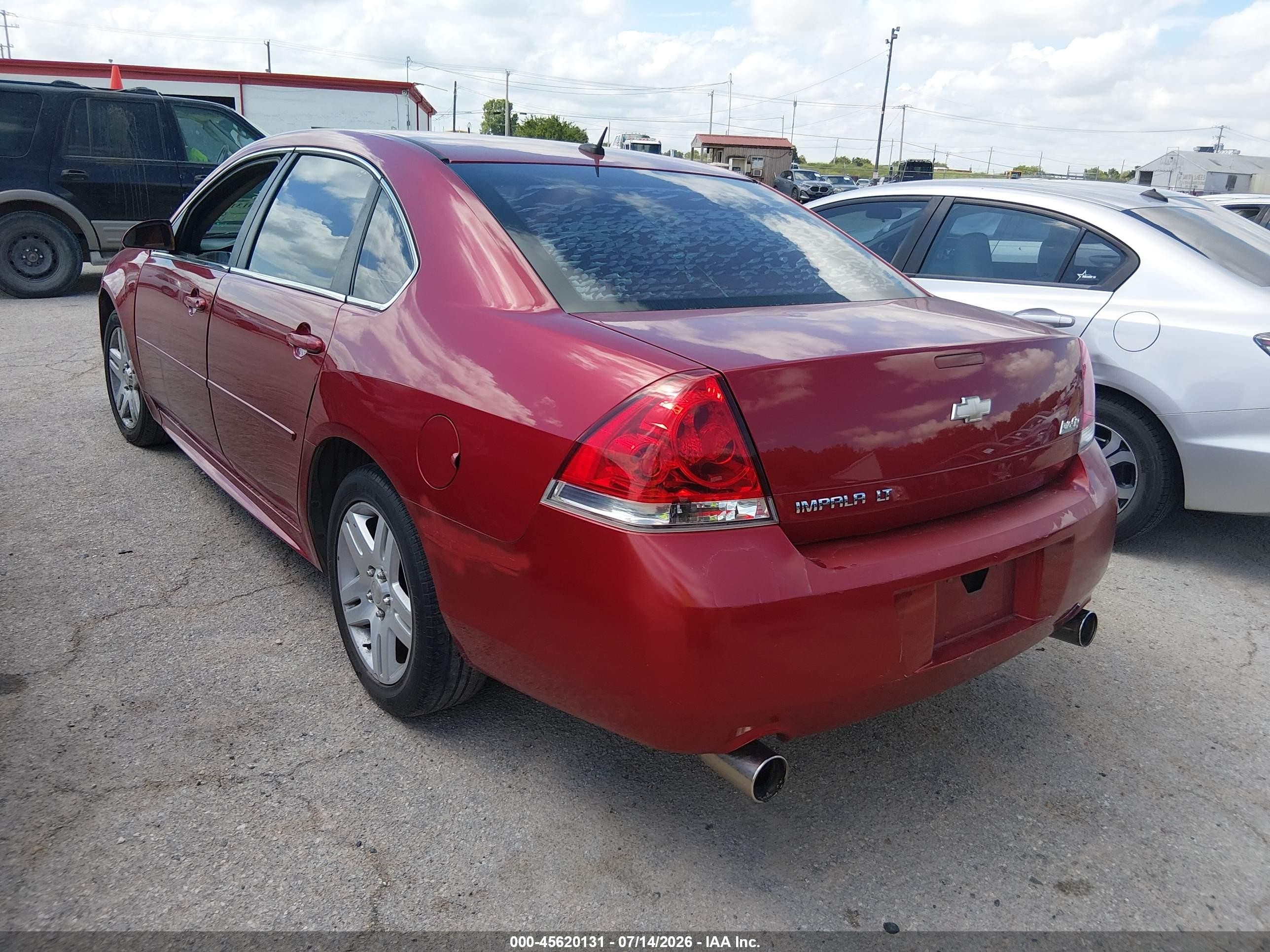 2013 Chevrolet Impala Lt Burgundy vin: 2G1WG5E36D1258175
