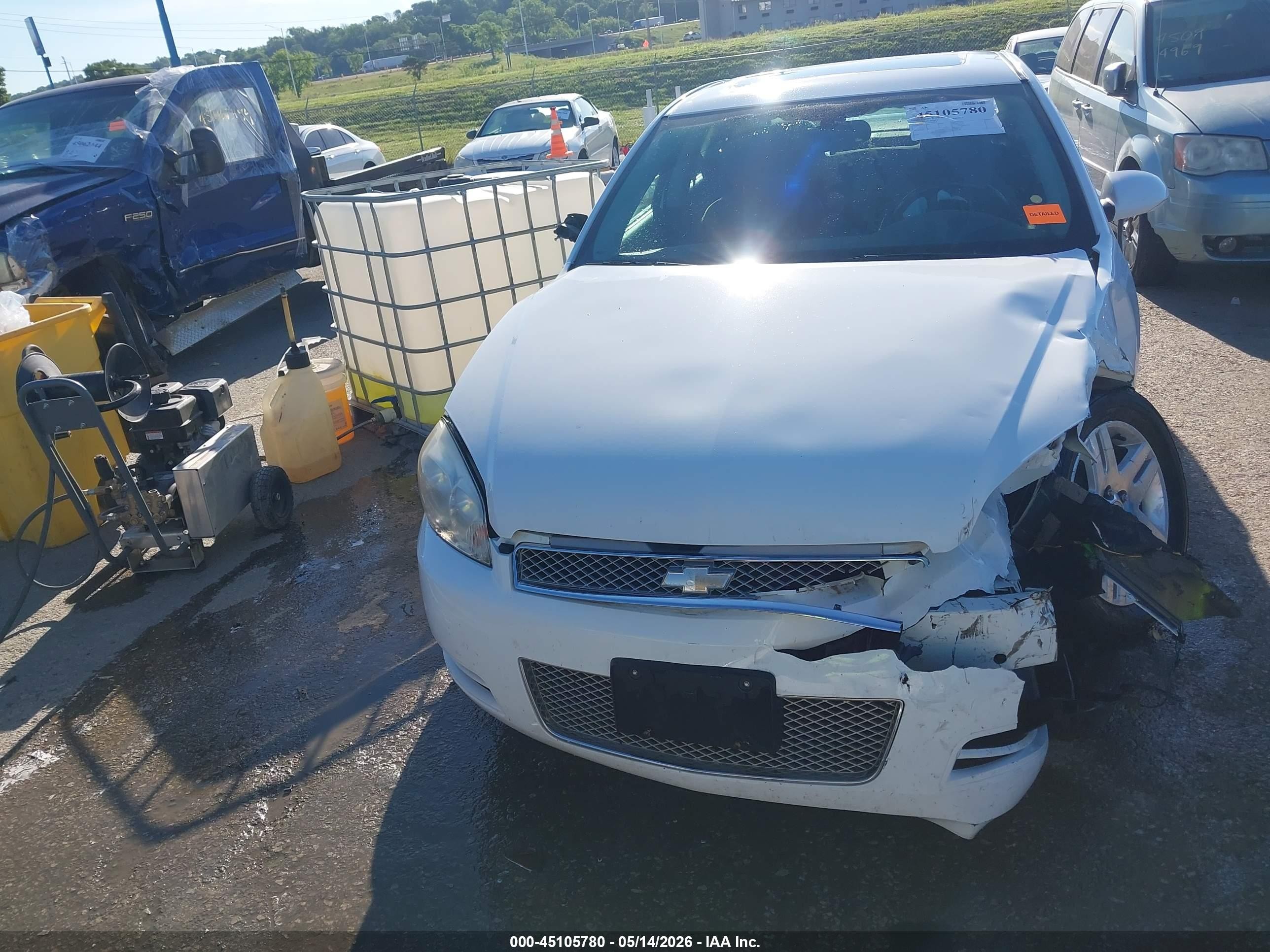 2012 Chevrolet Impala Lt White vin: 2G1WG5E37C1103424