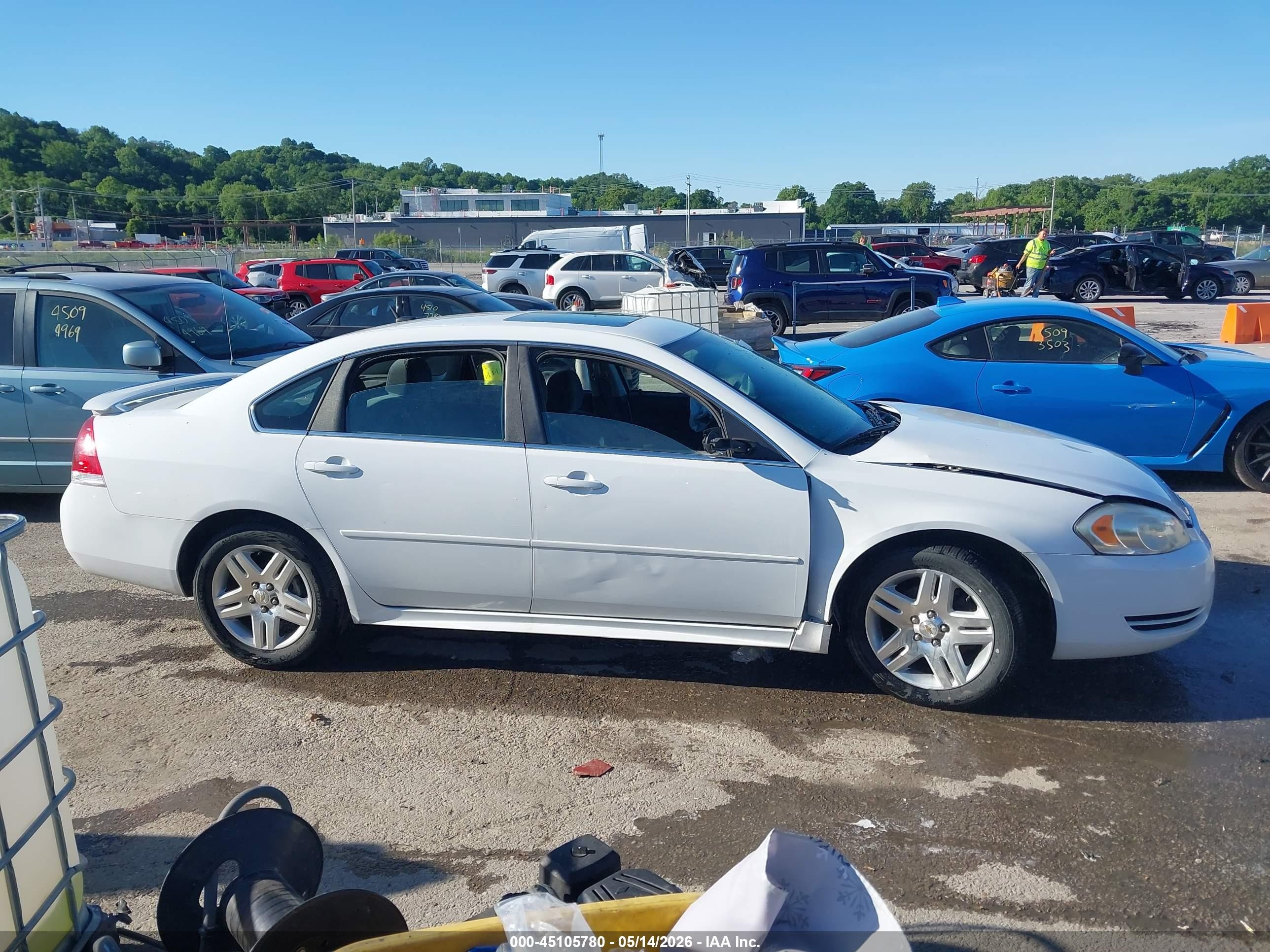 2012 Chevrolet Impala Lt White vin: 2G1WG5E37C1103424