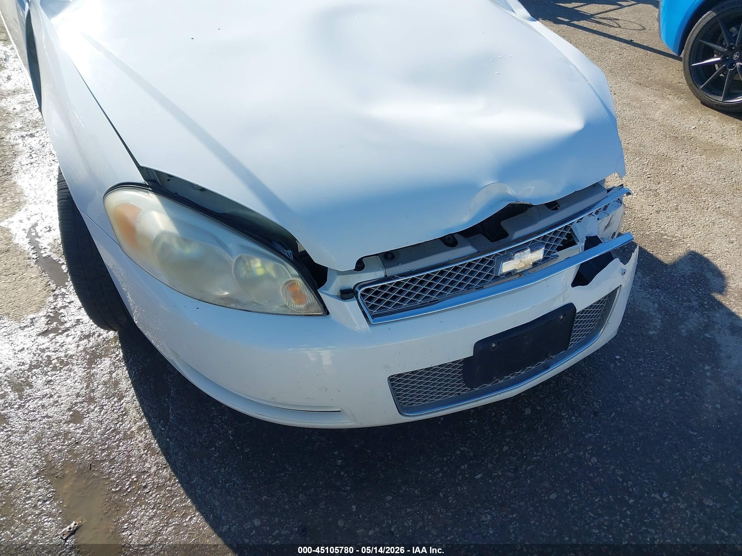 2012 Chevrolet Impala Lt White vin: 2G1WG5E37C1103424