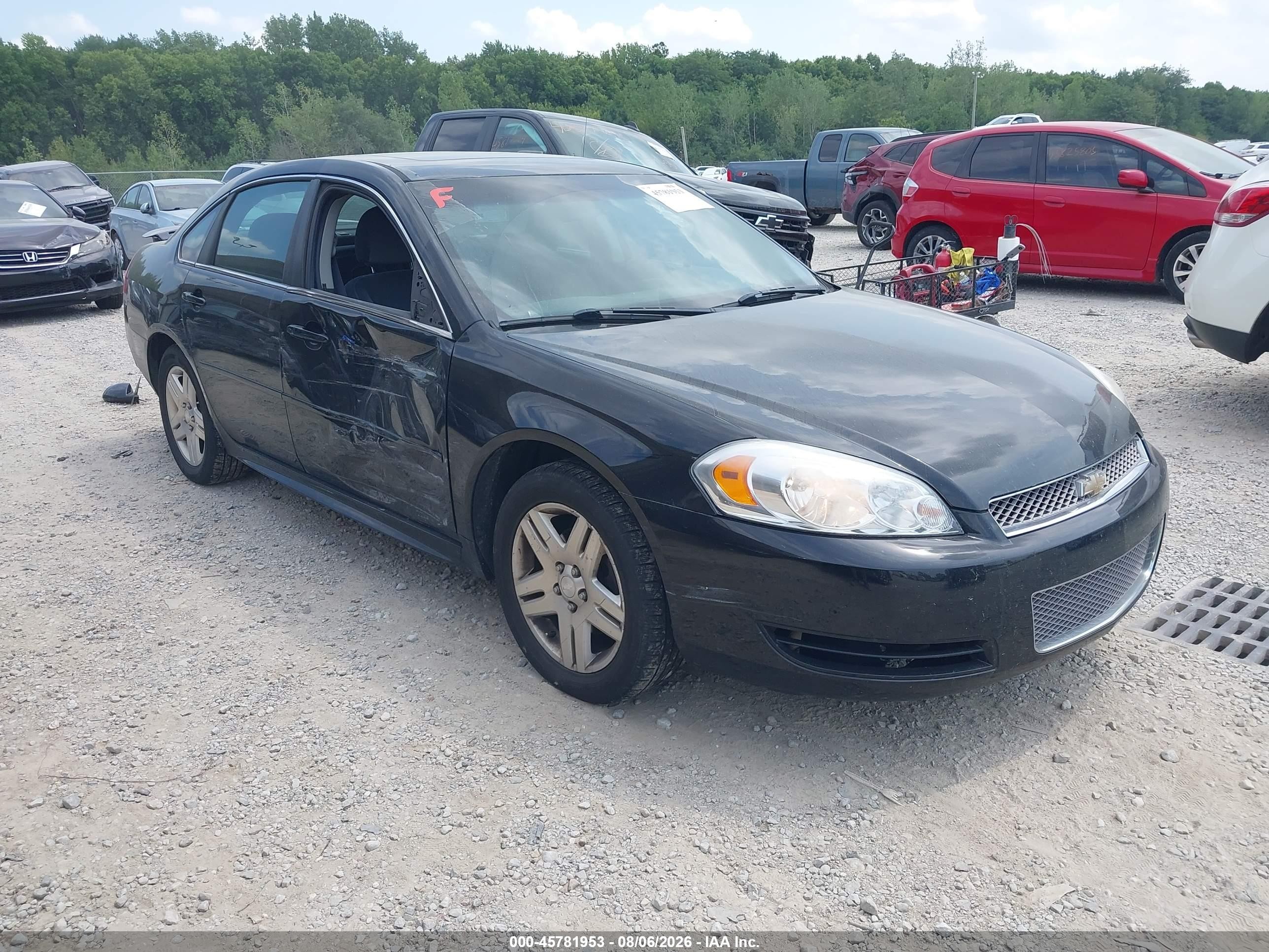 2012 Chevrolet Impala Lt Black vin: 2G1WG5E37C1233509