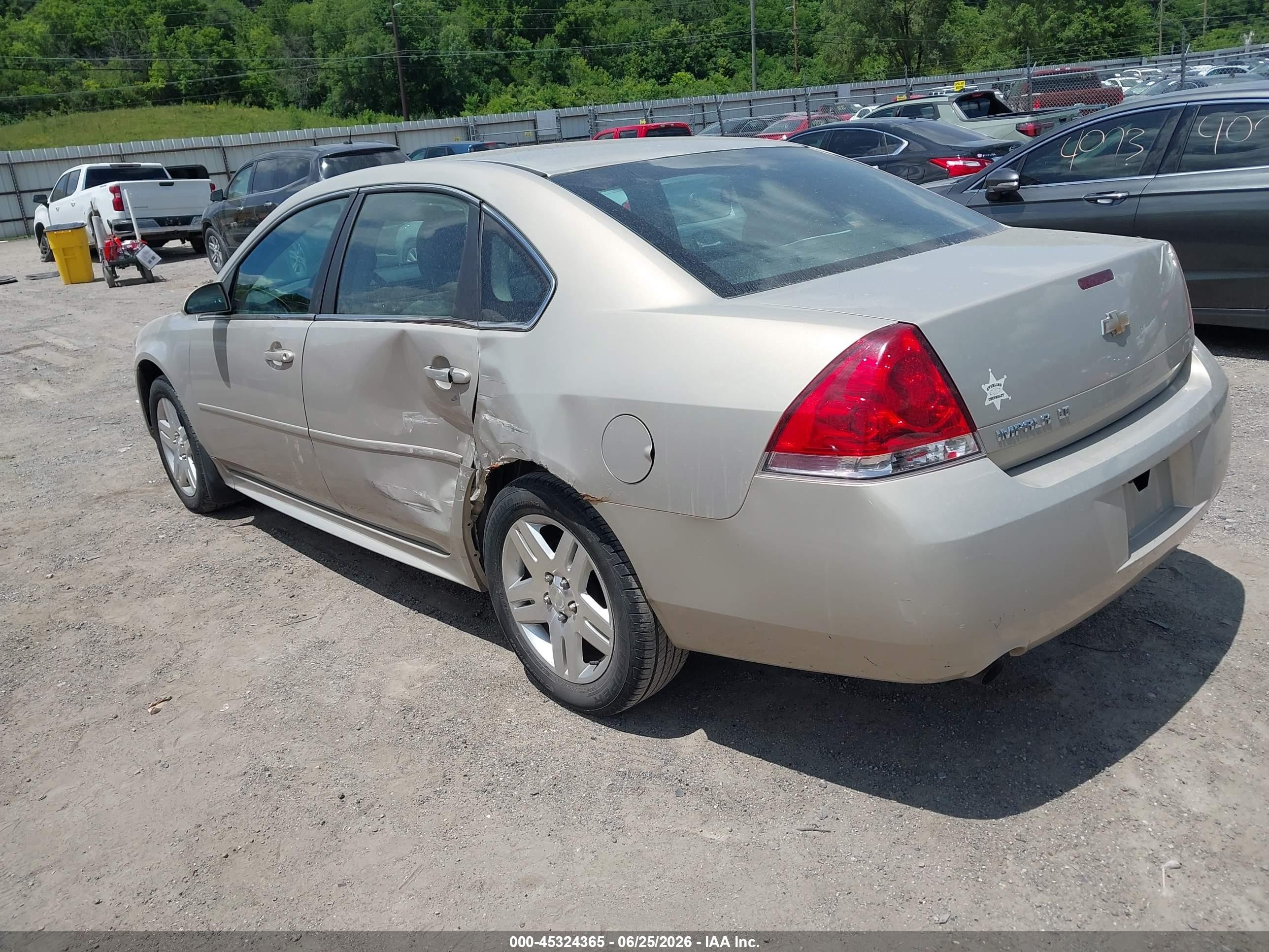 2012 Chevrolet Impala Lt Champagne vin: 2G1WG5E37C1249709