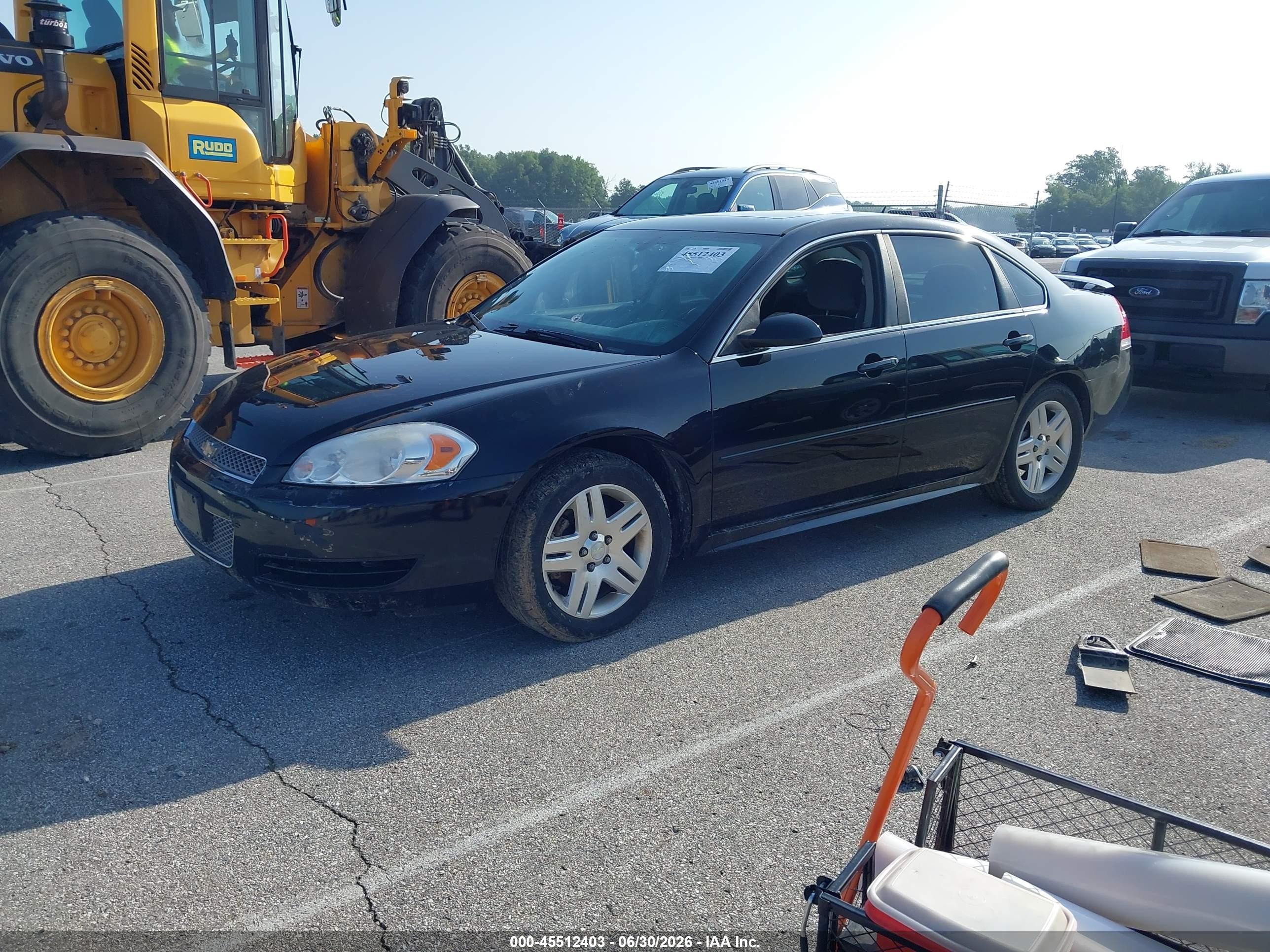 2012 Chevrolet Impala Lt Black vin: 2G1WG5E37C1268177