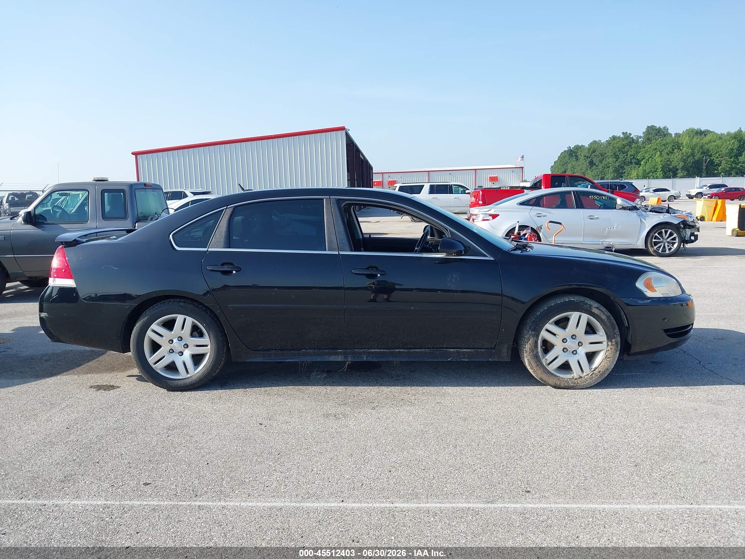 2012 Chevrolet Impala Lt Black vin: 2G1WG5E37C1268177