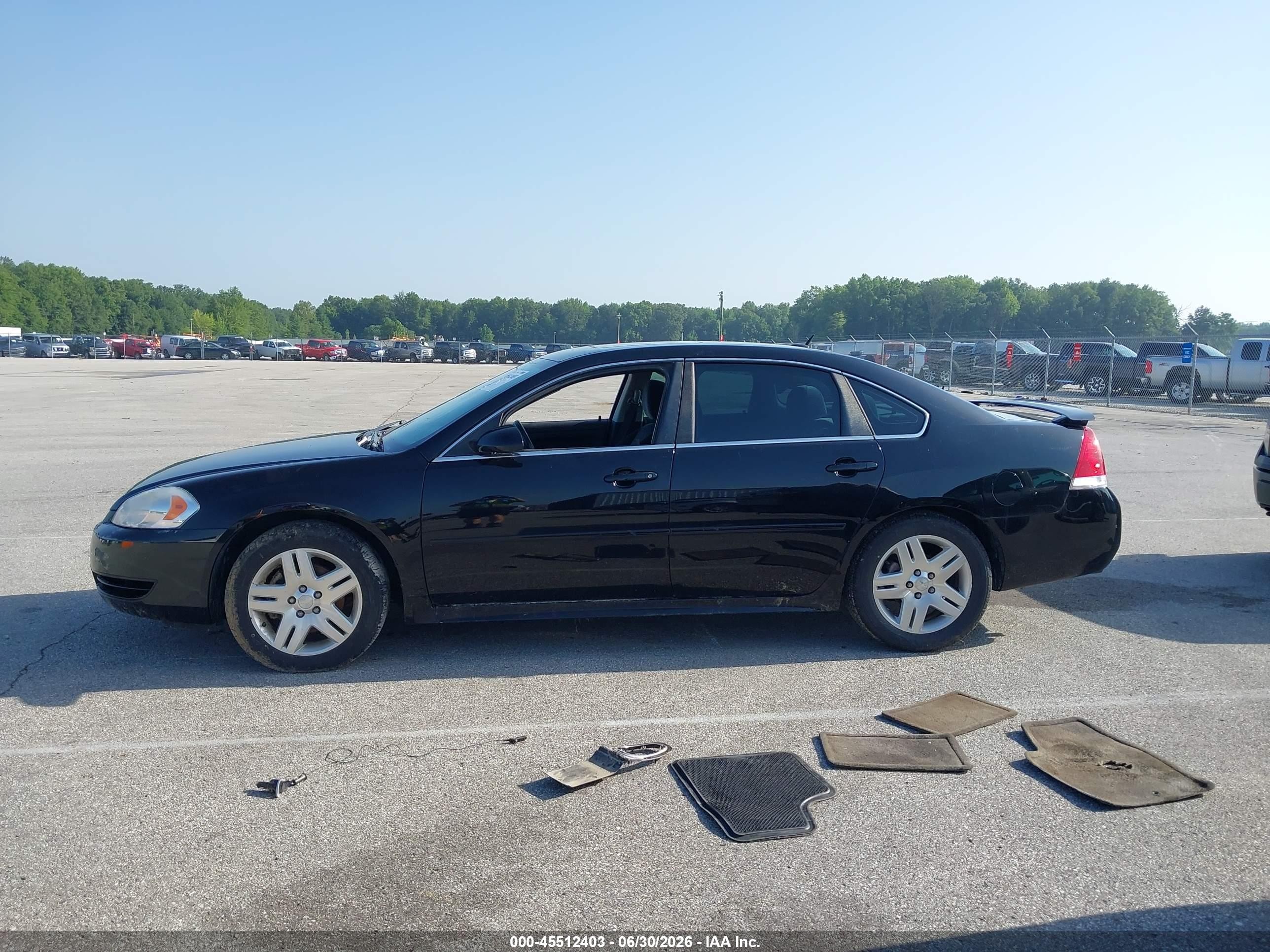 2012 Chevrolet Impala Lt Black vin: 2G1WG5E37C1268177