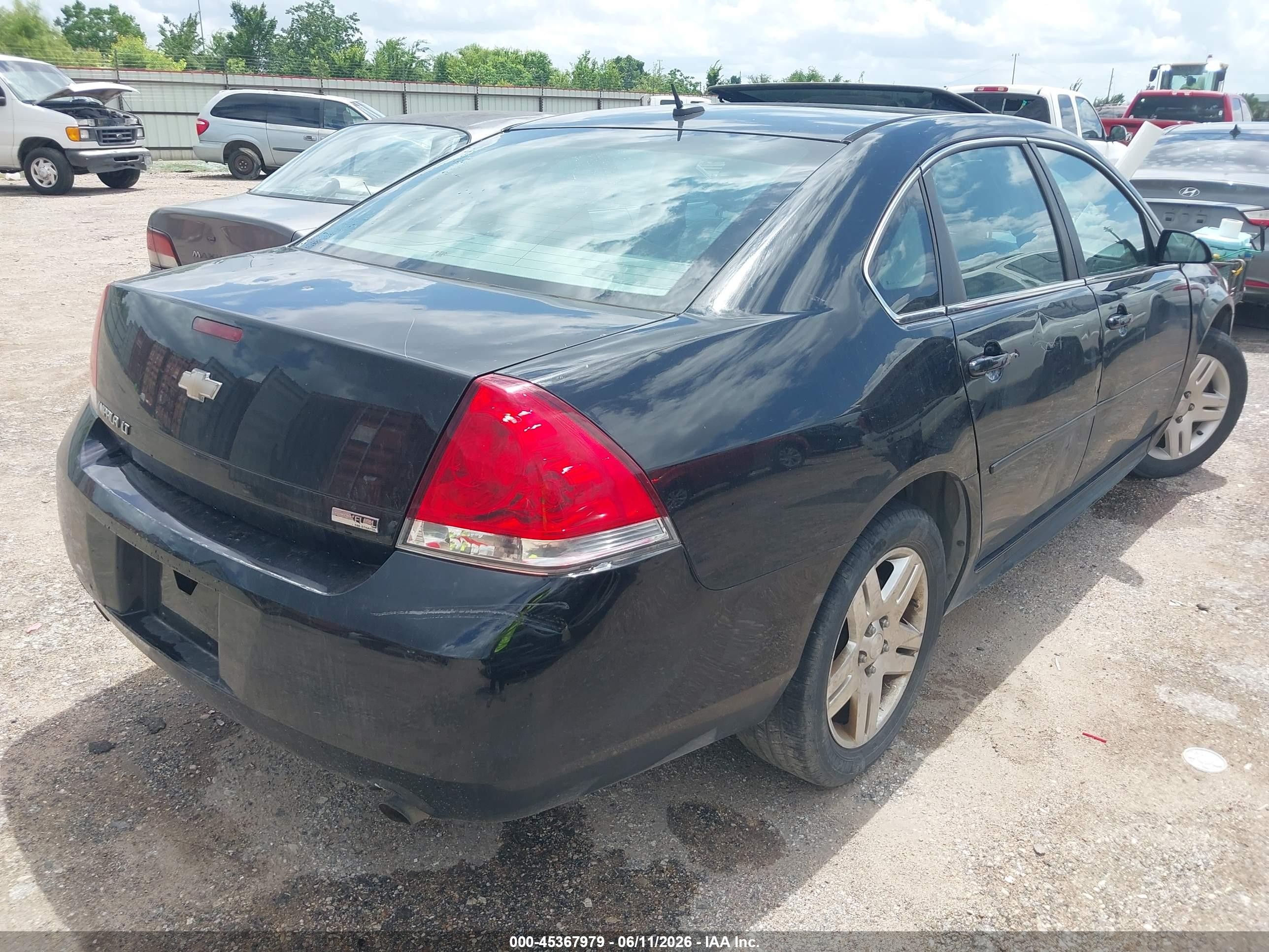 2013 Chevrolet Impala Lt Black vin: 2G1WG5E37D1113825
