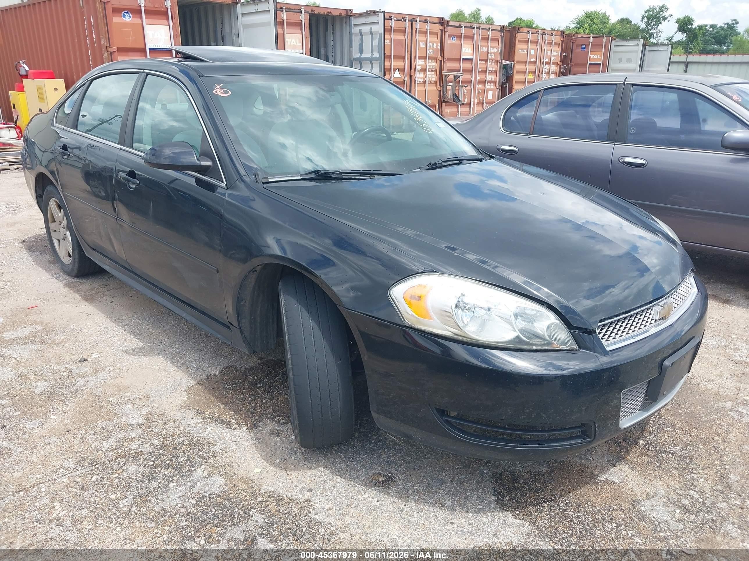 2013 Chevrolet Impala Lt Black vin: 2G1WG5E37D1113825