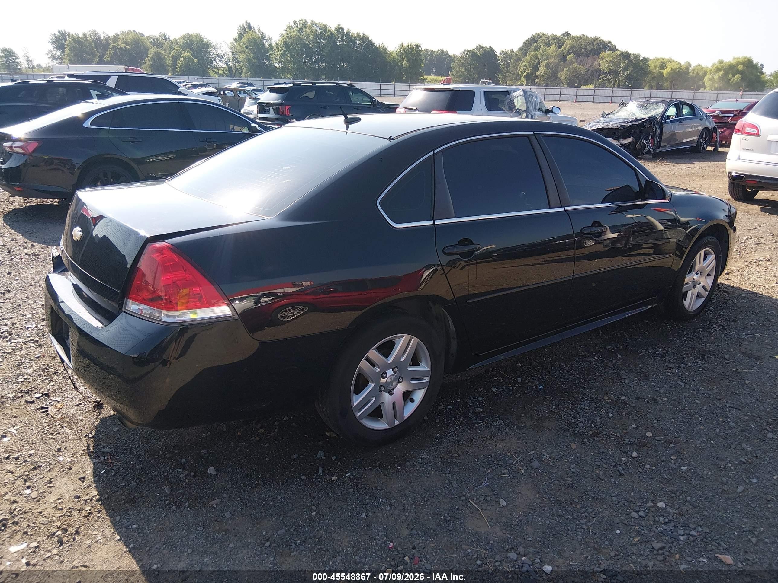 2013 Chevrolet Impala Lt Black vin: 2G1WG5E37D1119706