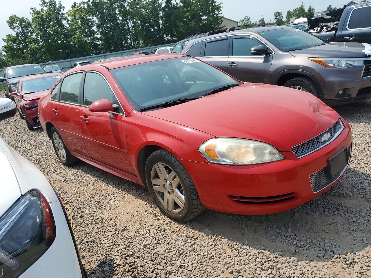 2013 Chevrolet Impala Lt Red vin: 2G1WG5E37D1214704
