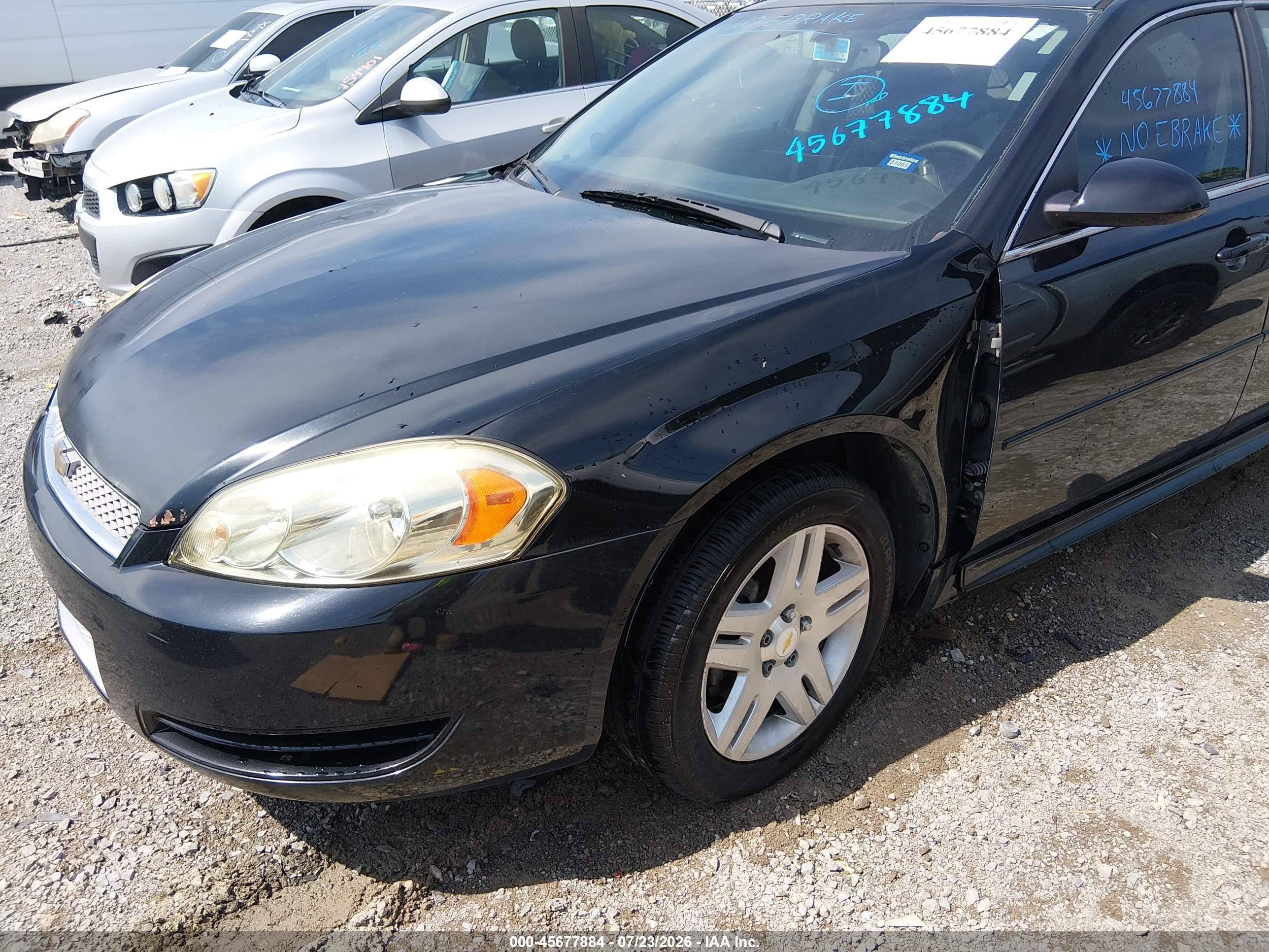 2012 Chevrolet Impala Lt Black vin: 2G1WG5E38C1127506