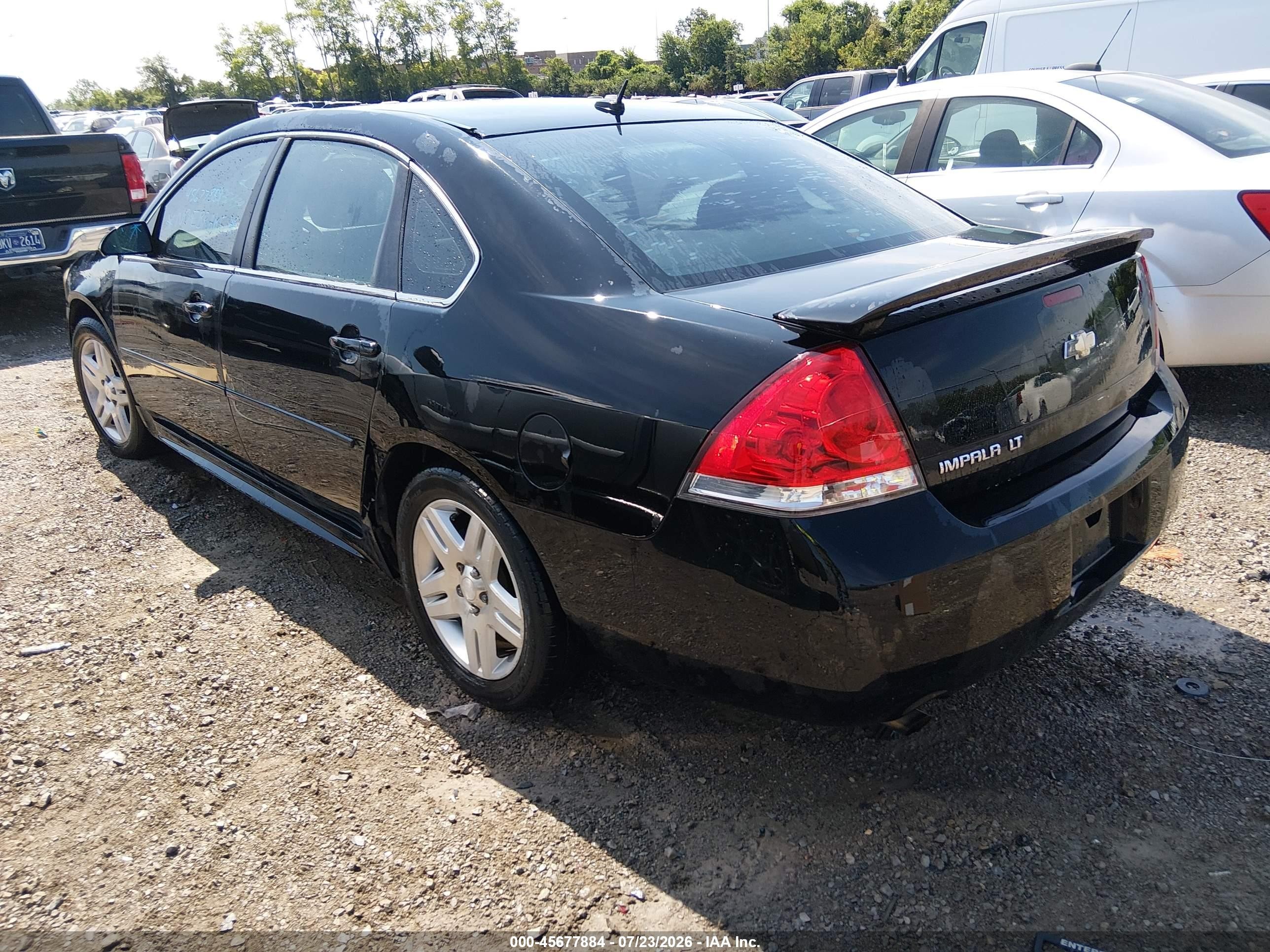 2012 Chevrolet Impala Lt Black vin: 2G1WG5E38C1127506