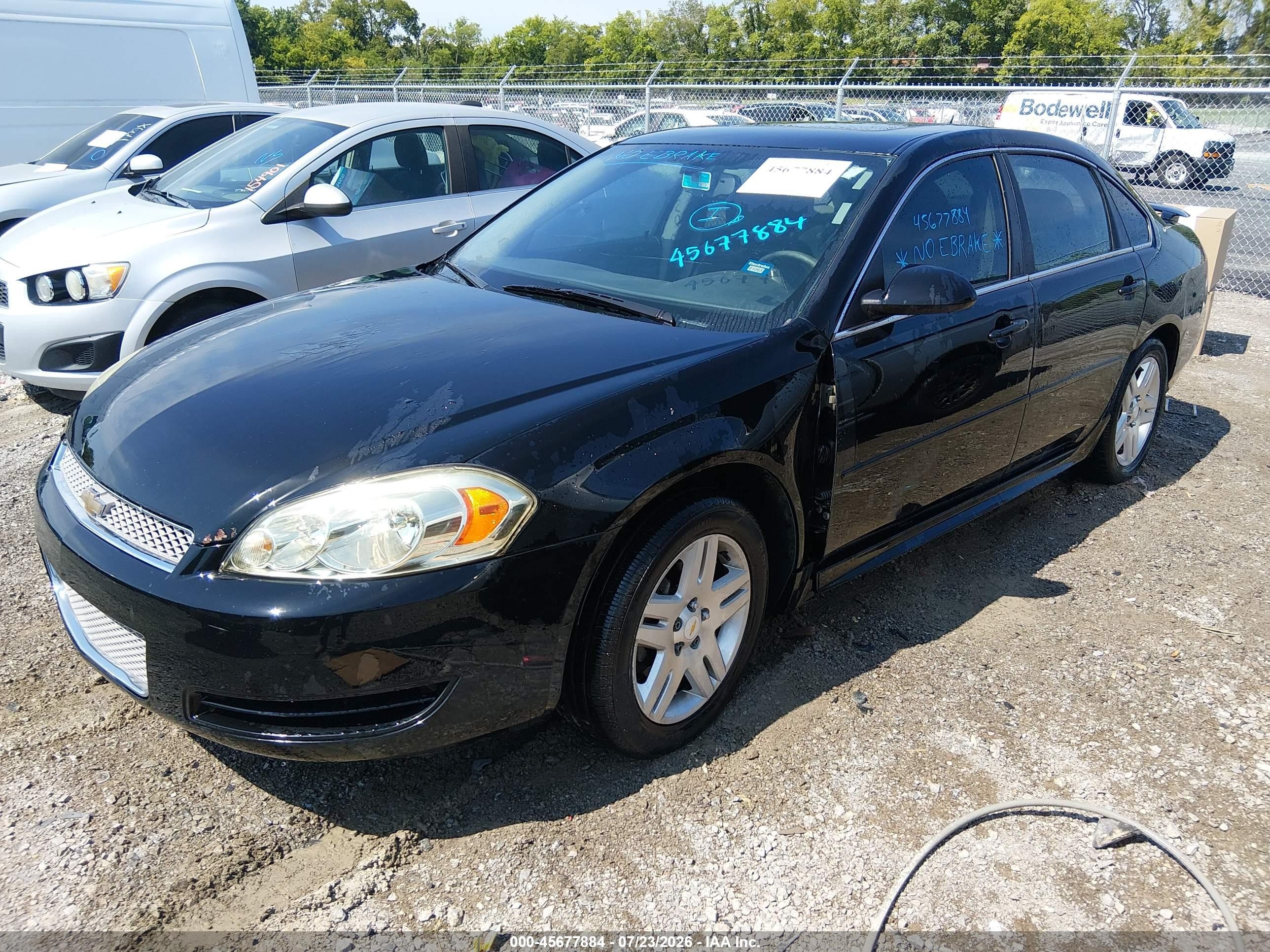 2012 Chevrolet Impala Lt Black vin: 2G1WG5E38C1127506