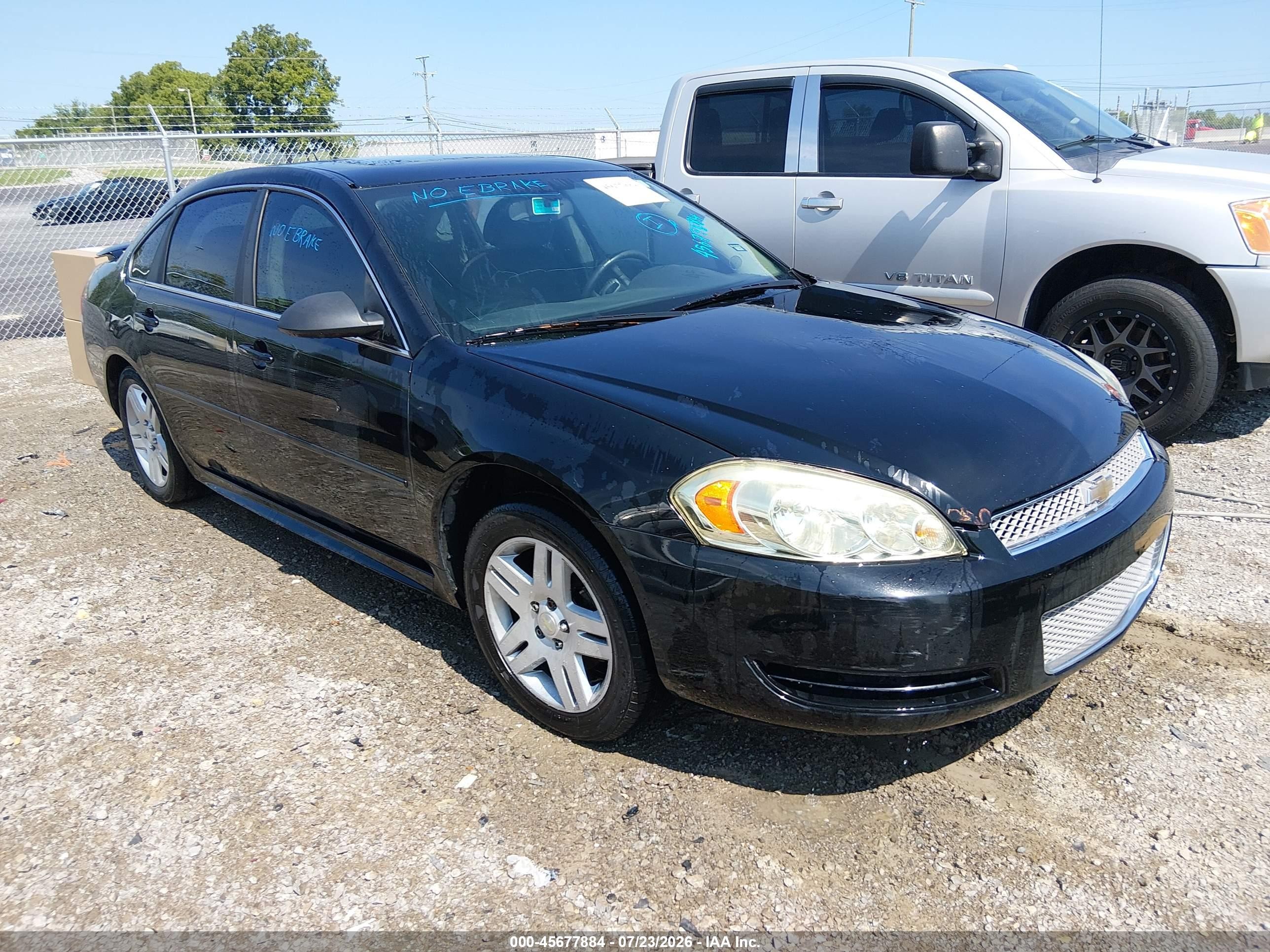 2012 Chevrolet Impala Lt Black vin: 2G1WG5E38C1127506