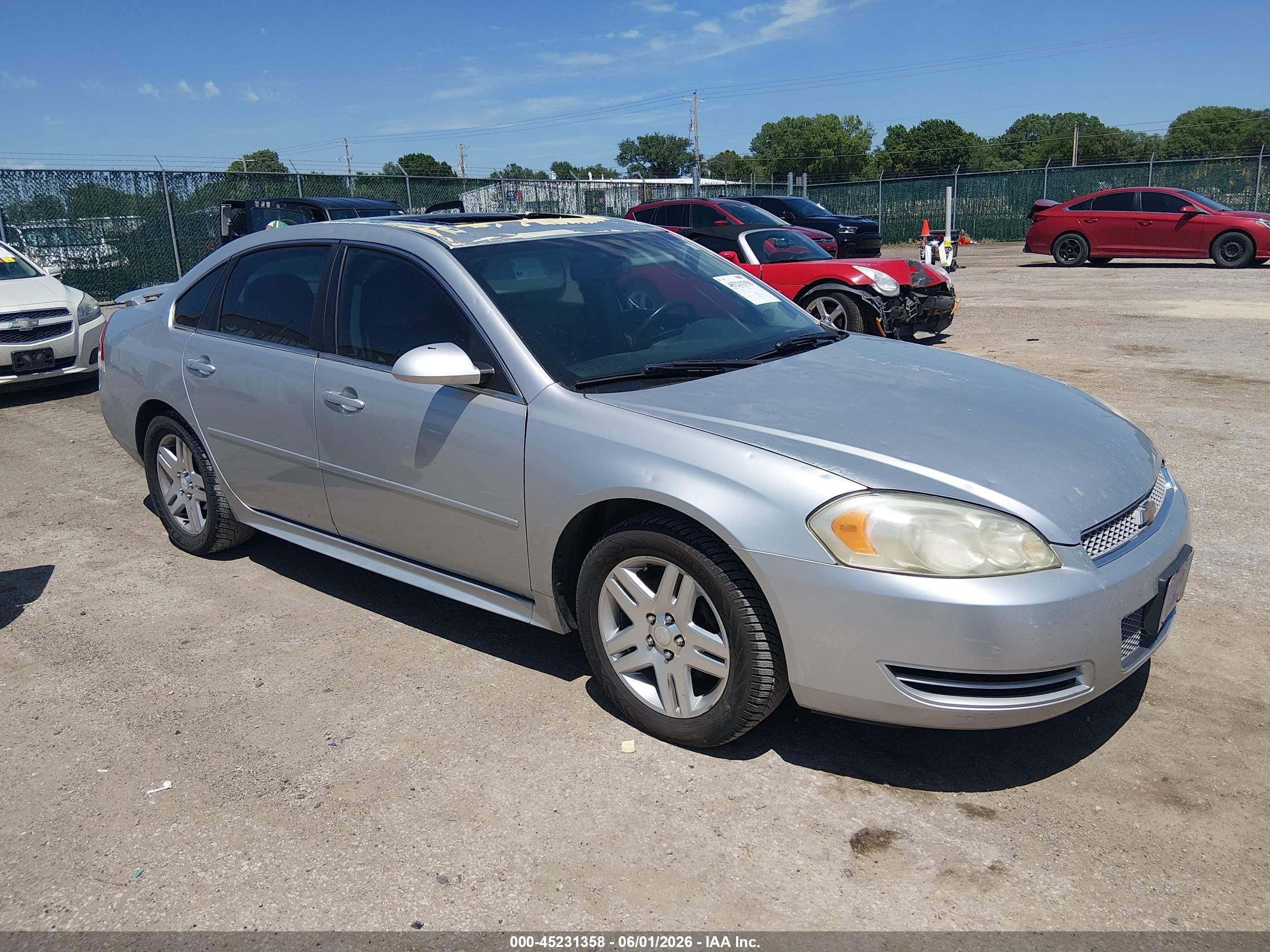 2012 Chevrolet Impala Lt Silver vin: 2G1WG5E38C1160036