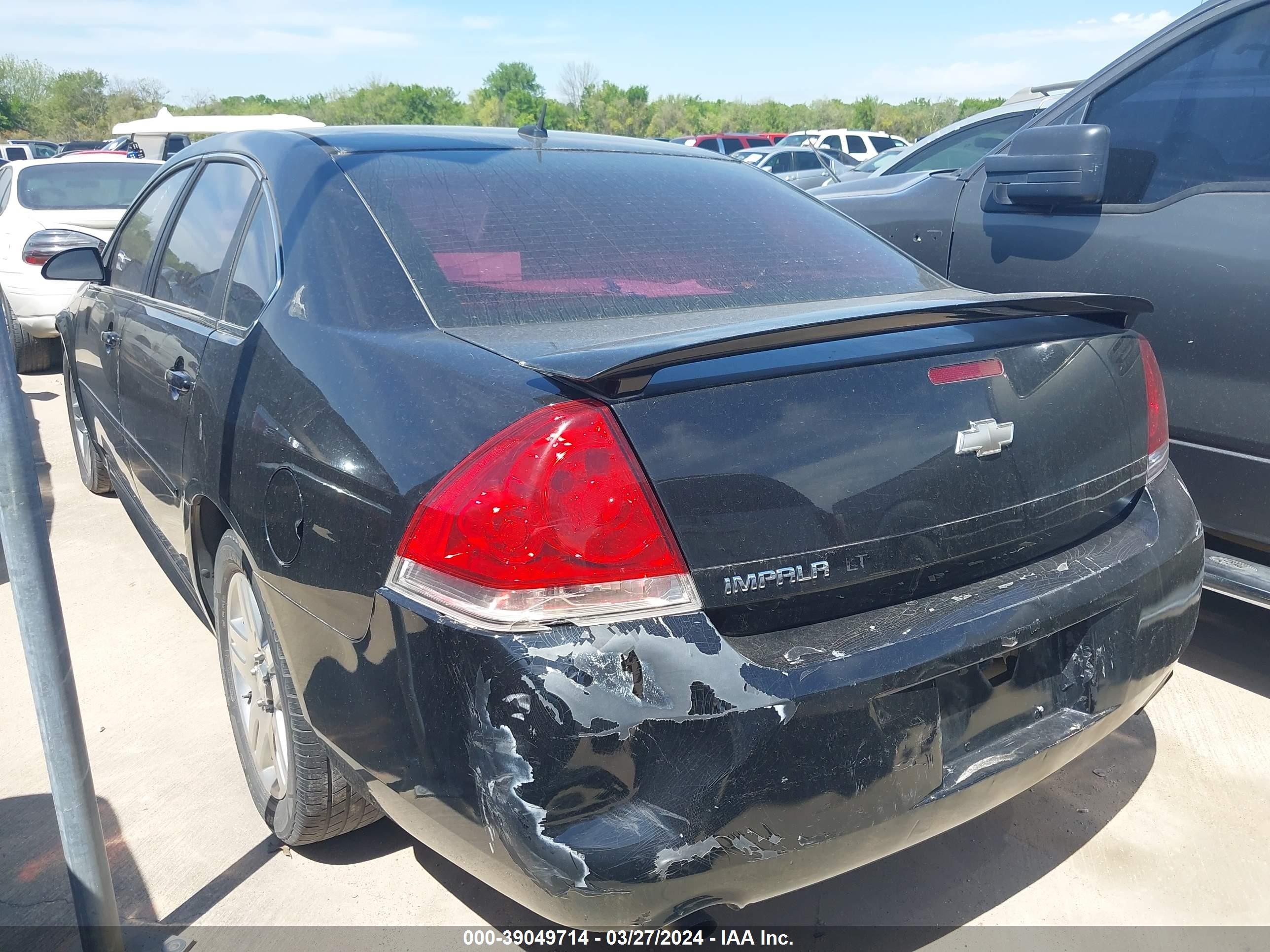 2012 Chevrolet Impala Lt Black vin: 2G1WG5E38C1192064