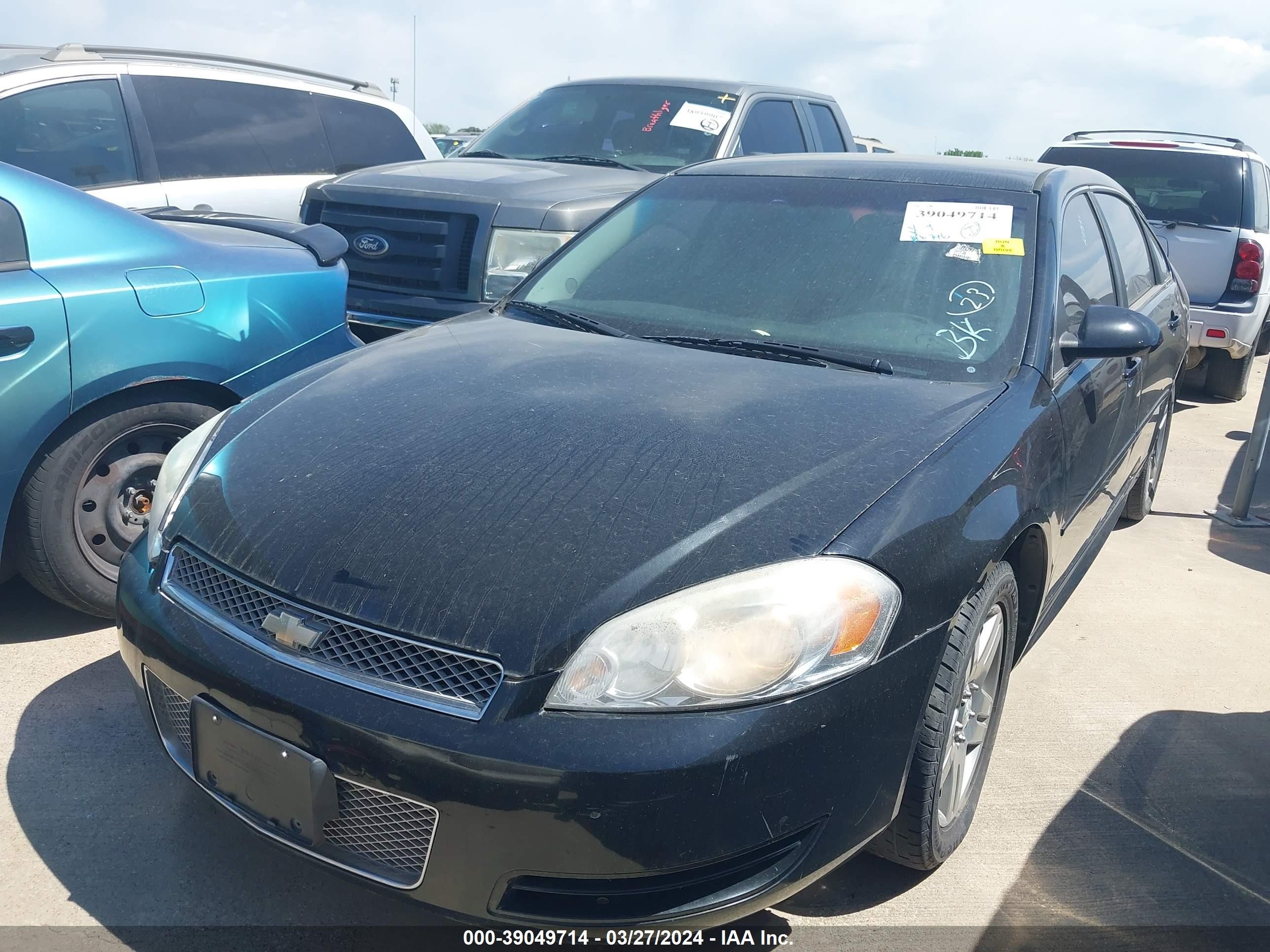 2012 Chevrolet Impala Lt Black vin: 2G1WG5E38C1192064
