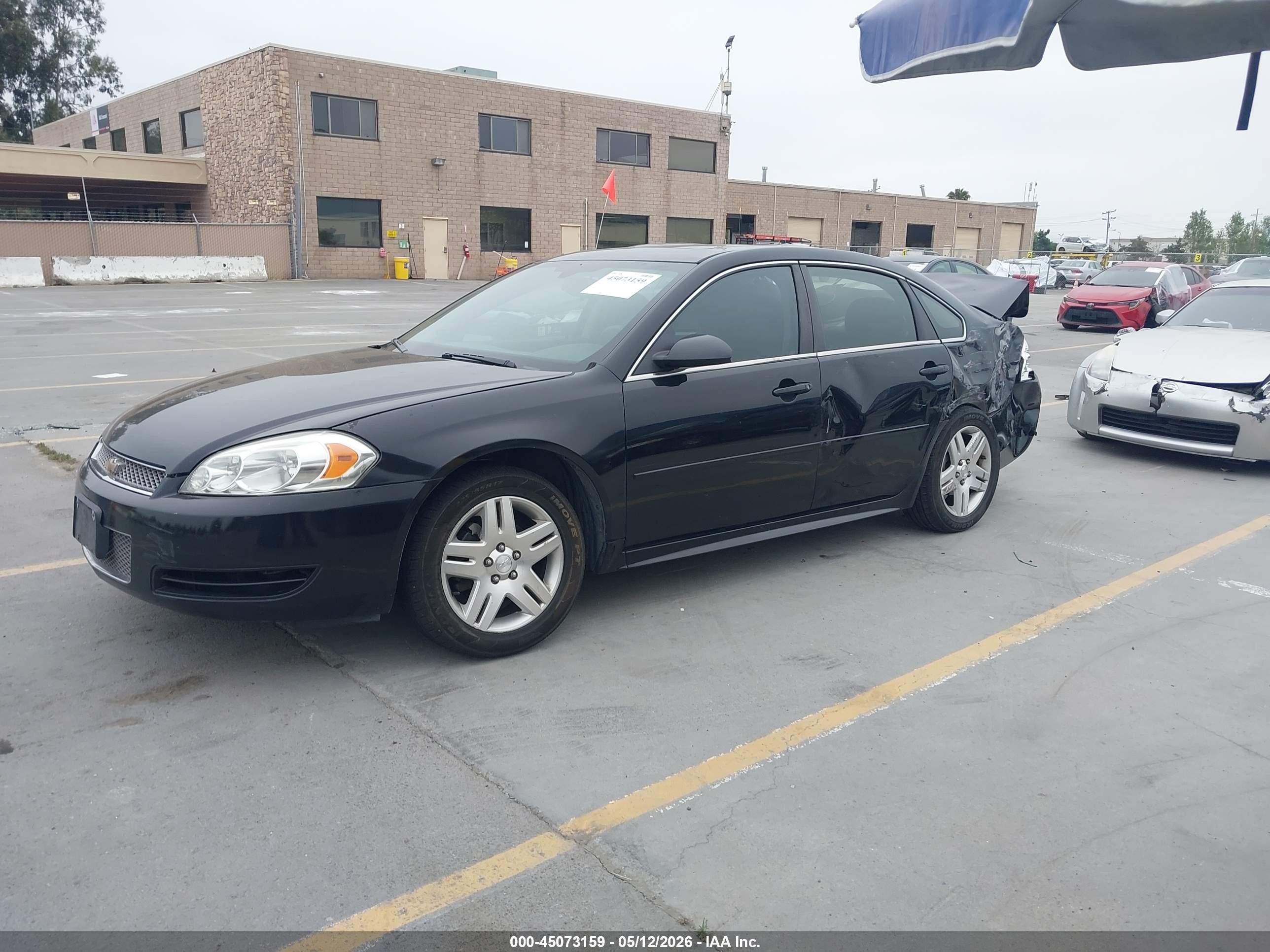 2012 Chevrolet Impala Lt Black vin: 2G1WG5E38C1211812