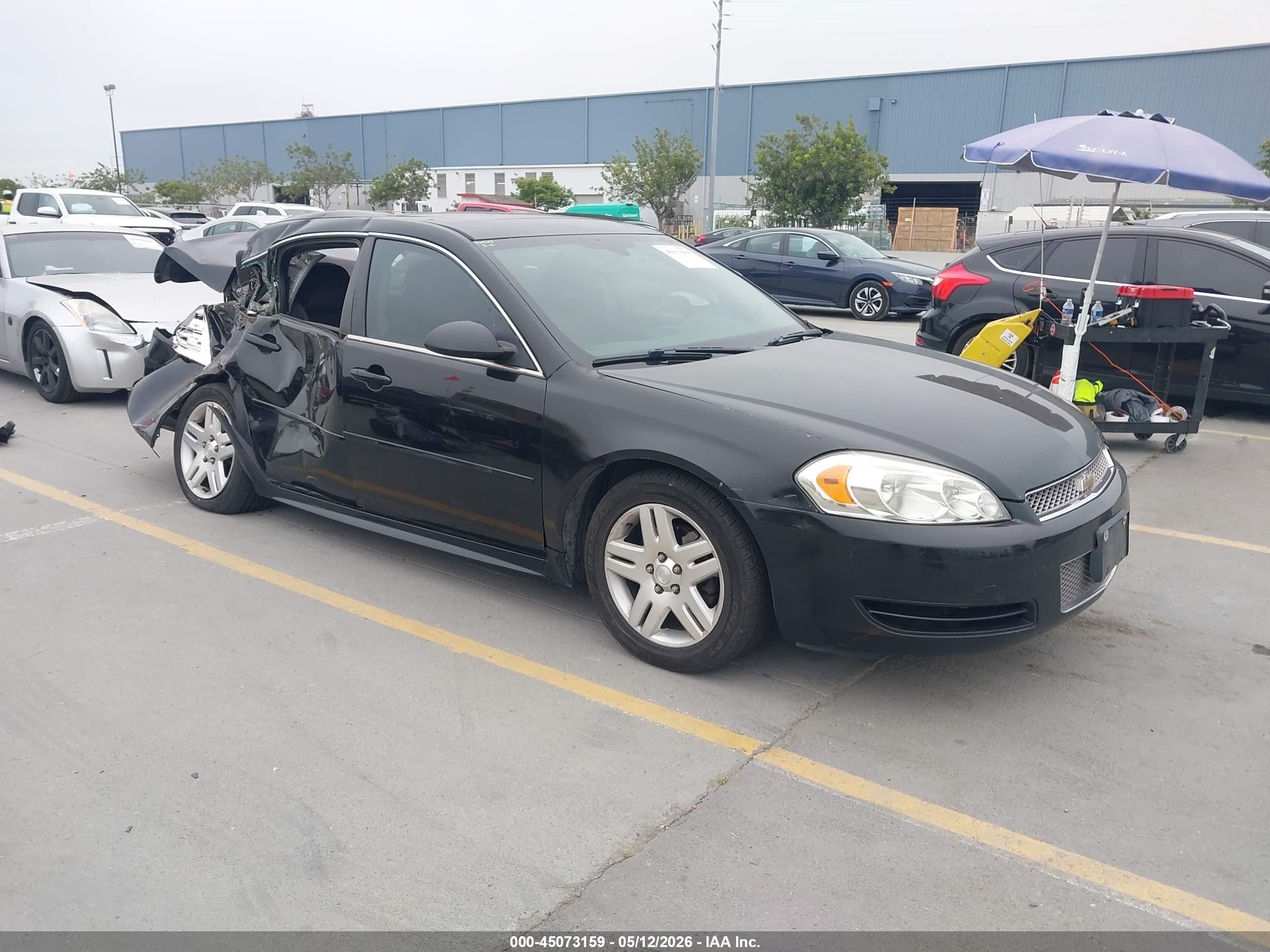 2012 Chevrolet Impala Lt Black vin: 2G1WG5E38C1211812
