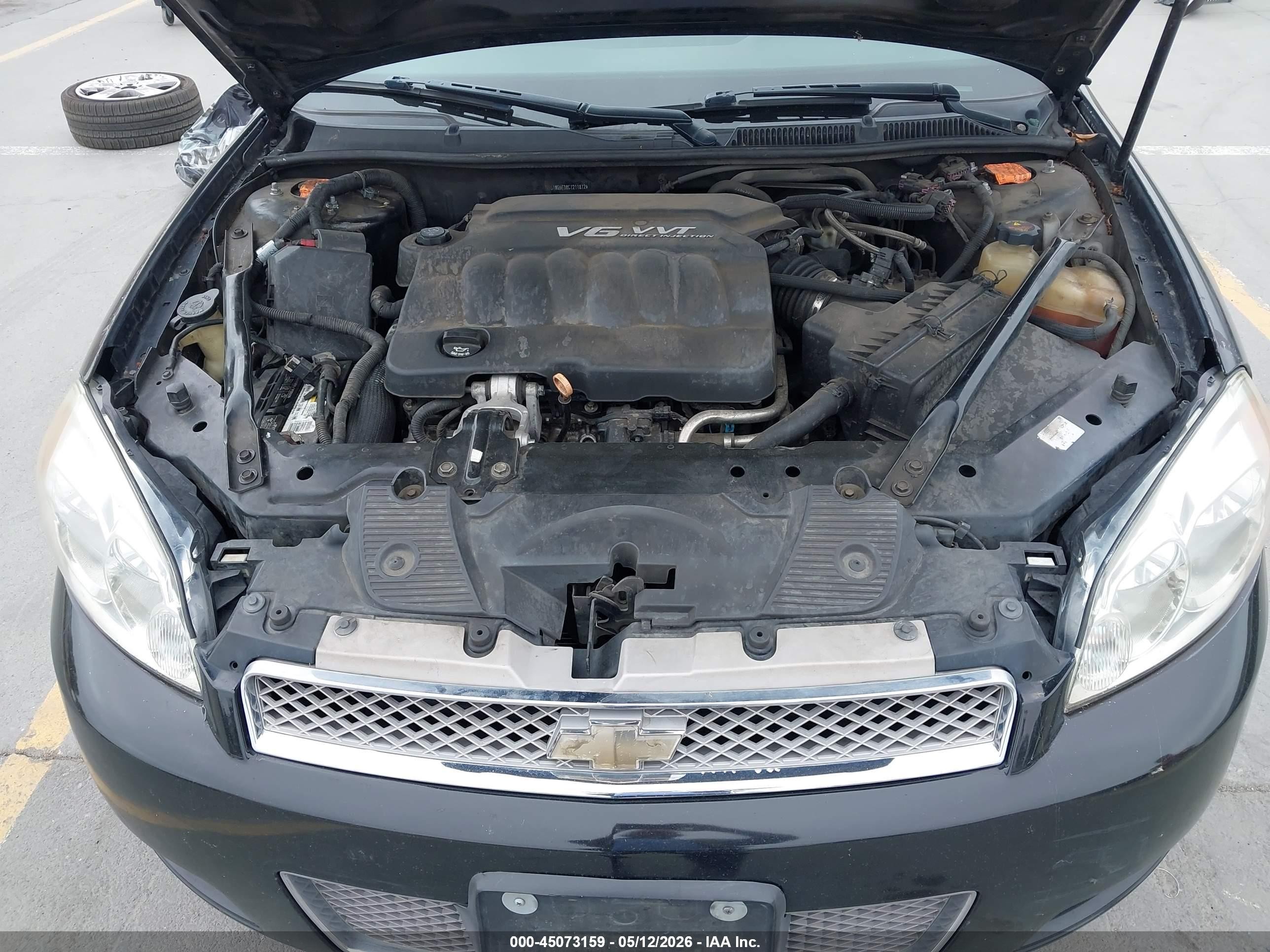 2012 Chevrolet Impala Lt Black vin: 2G1WG5E38C1211812