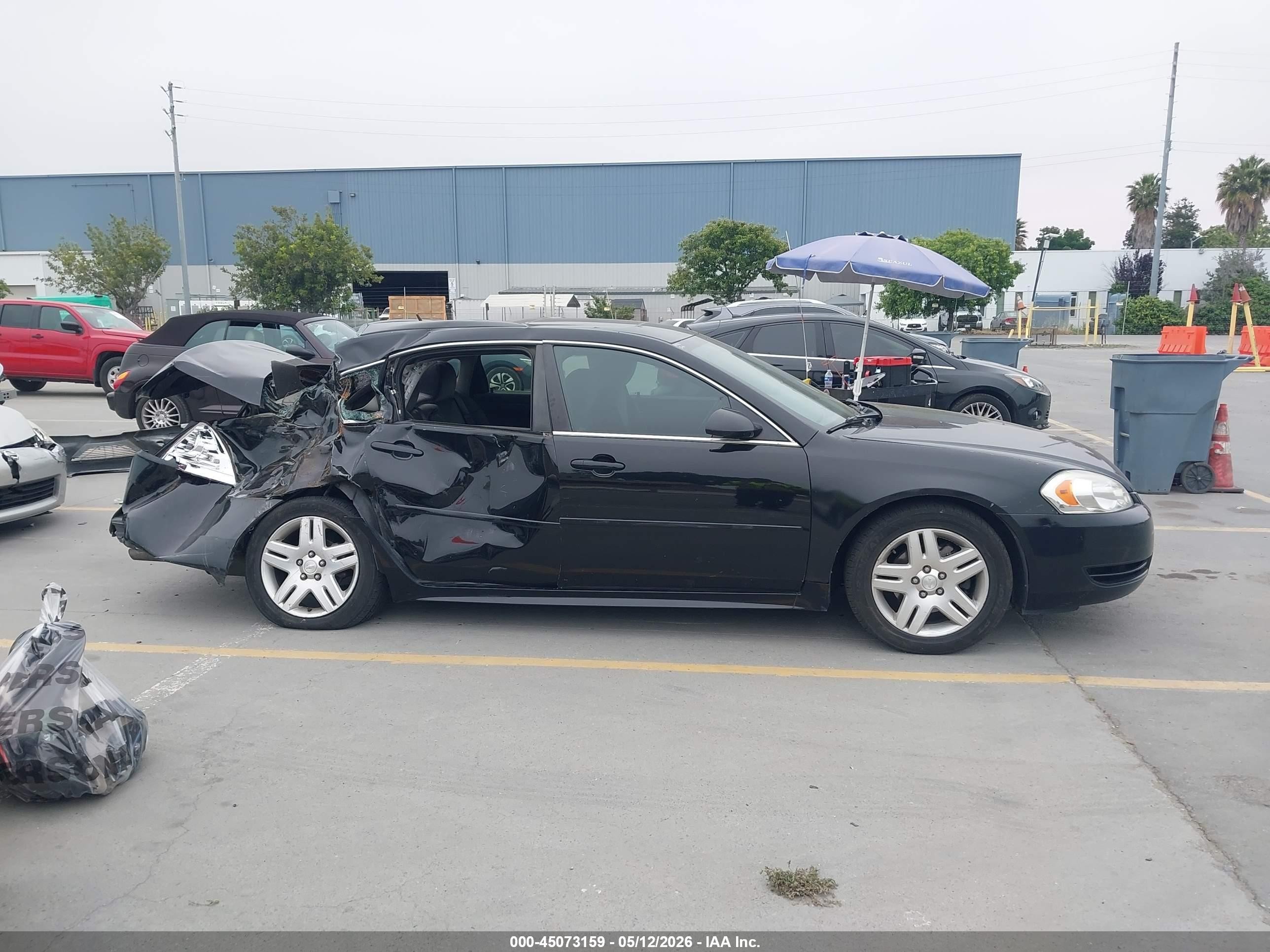 2012 Chevrolet Impala Lt Black vin: 2G1WG5E38C1211812